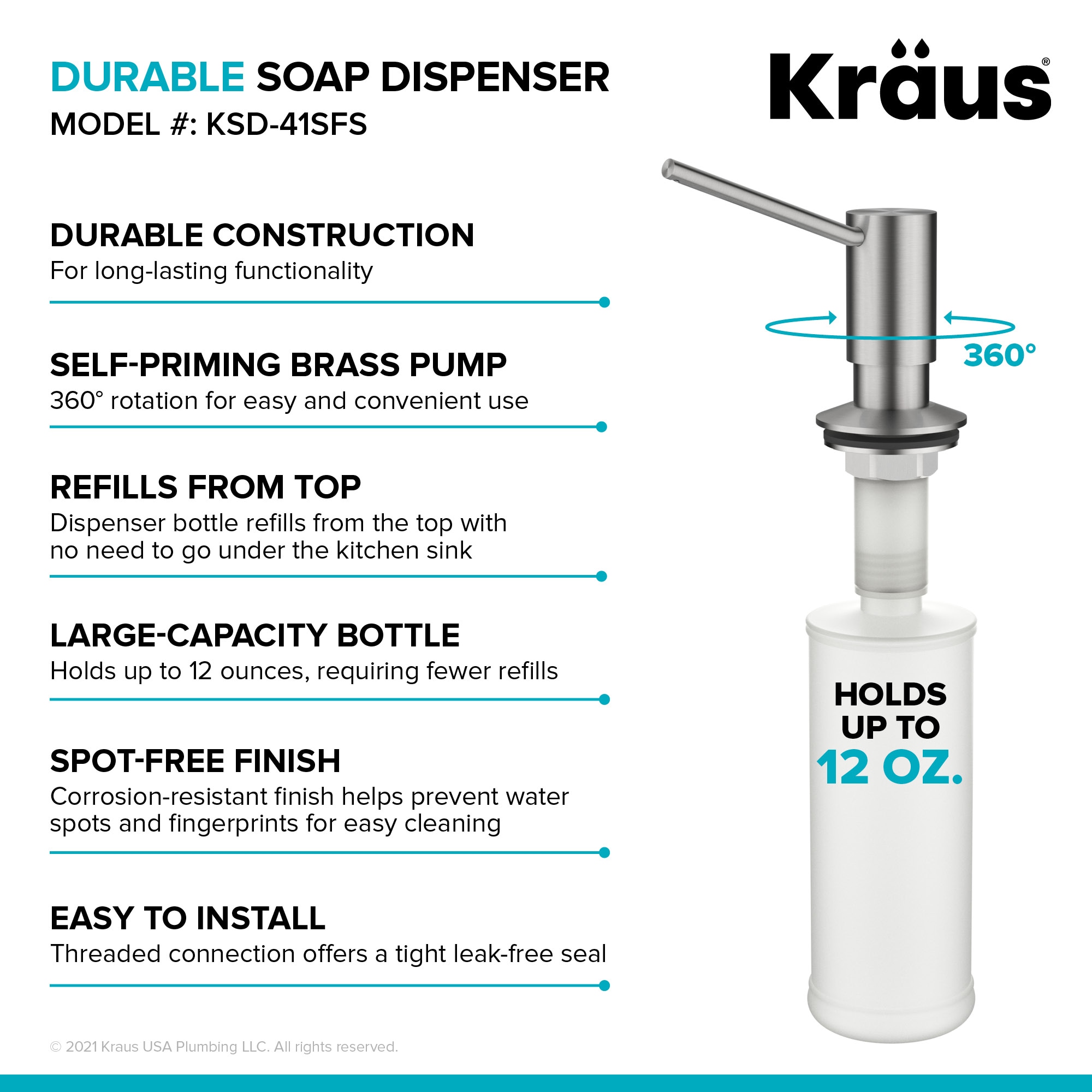 Kraus KSD-41SFS Soap-Lotion-Dispensers - View #5