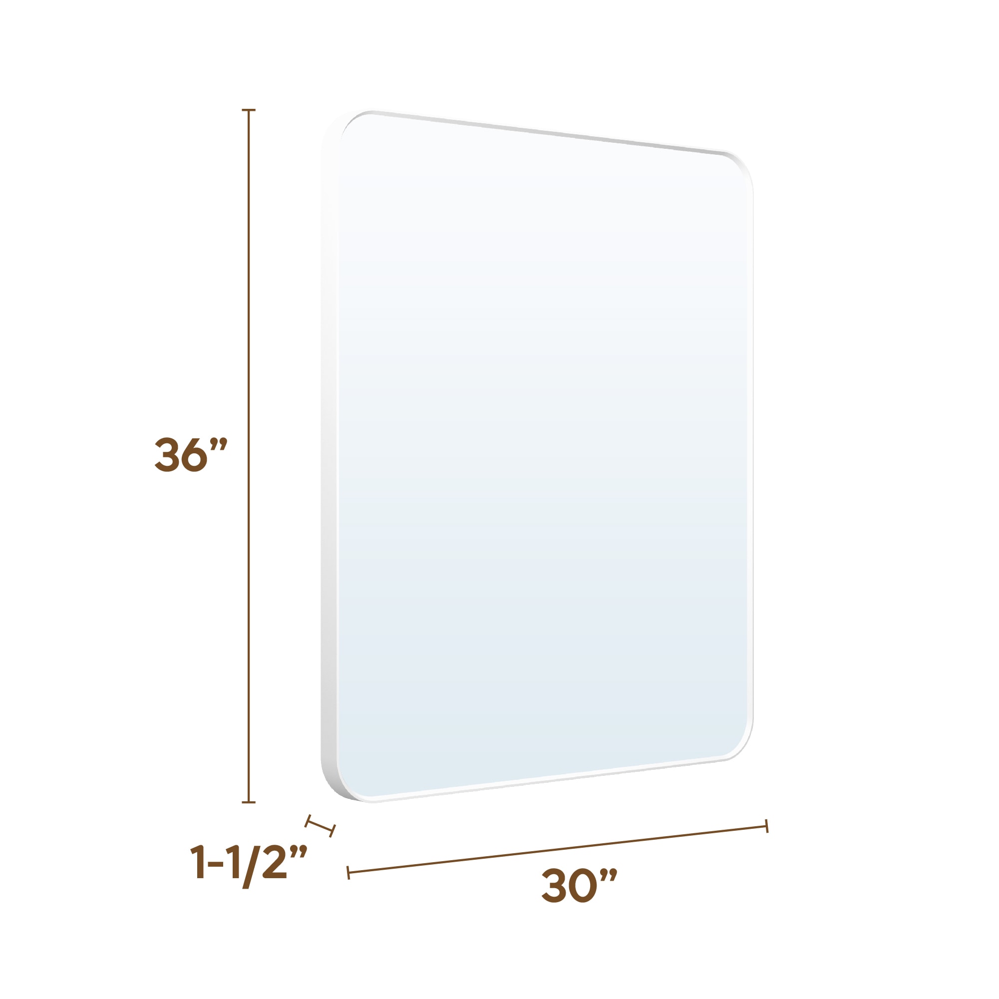 WELLFOR F1MR3036WT Framed-Bath-Mirrors - View #10