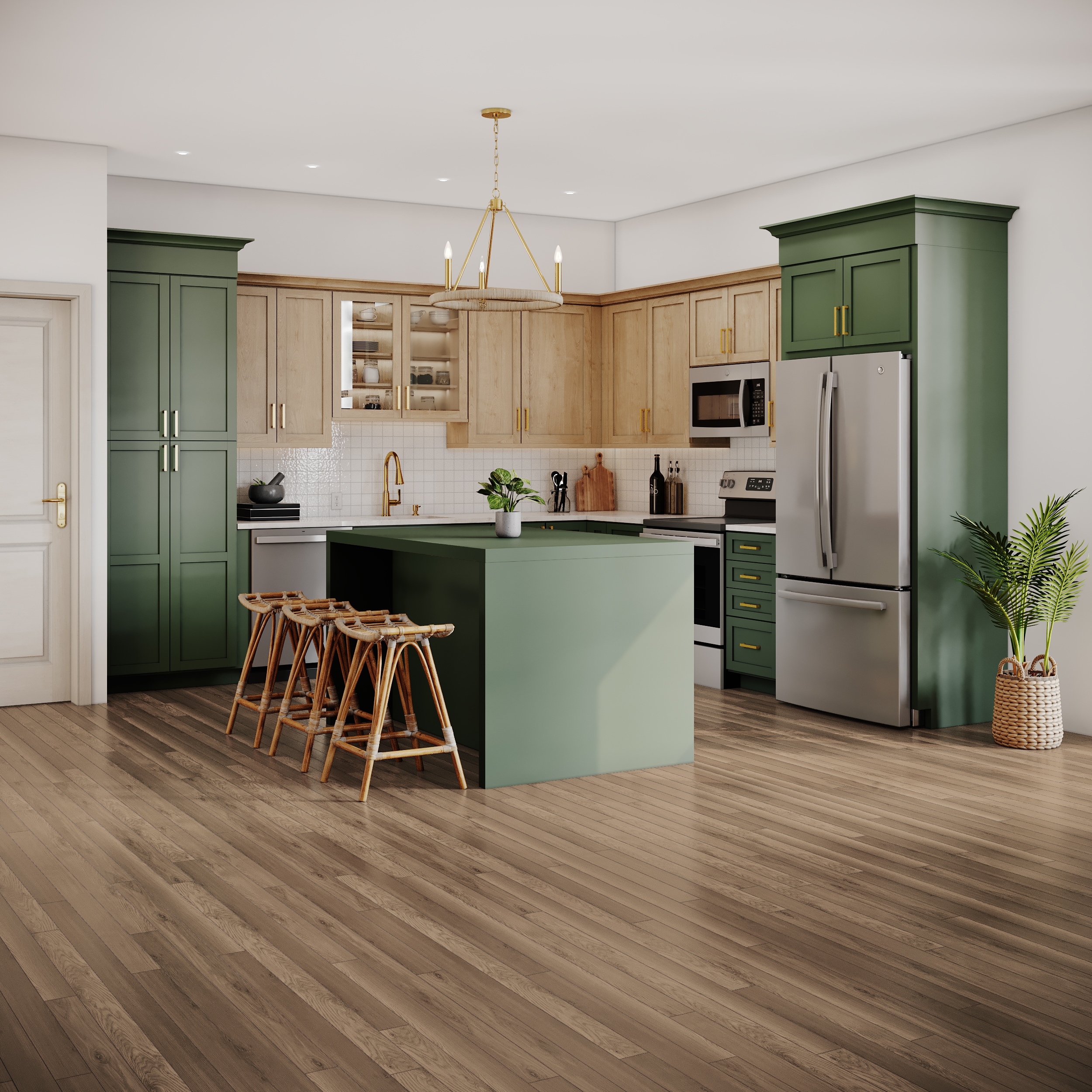 allen + roth Aged Lodge Oak 3-in W x 3/4-in T x Varying Length