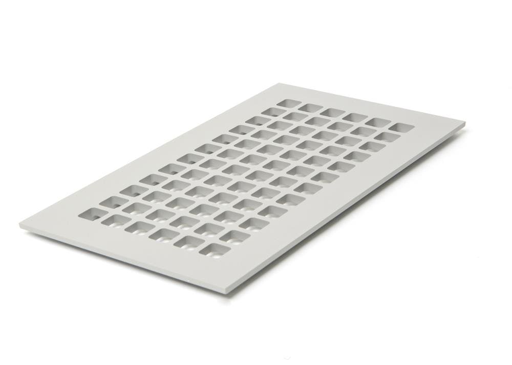 Reggio Register G812-AH 6-in x 10-in Aluminum Gray Floor Register