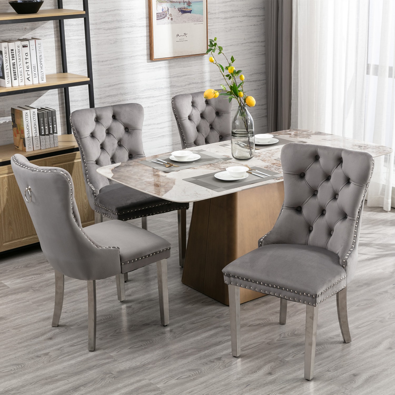 GZMR LZX-WF-1318LG Dining-Chairs - View #3