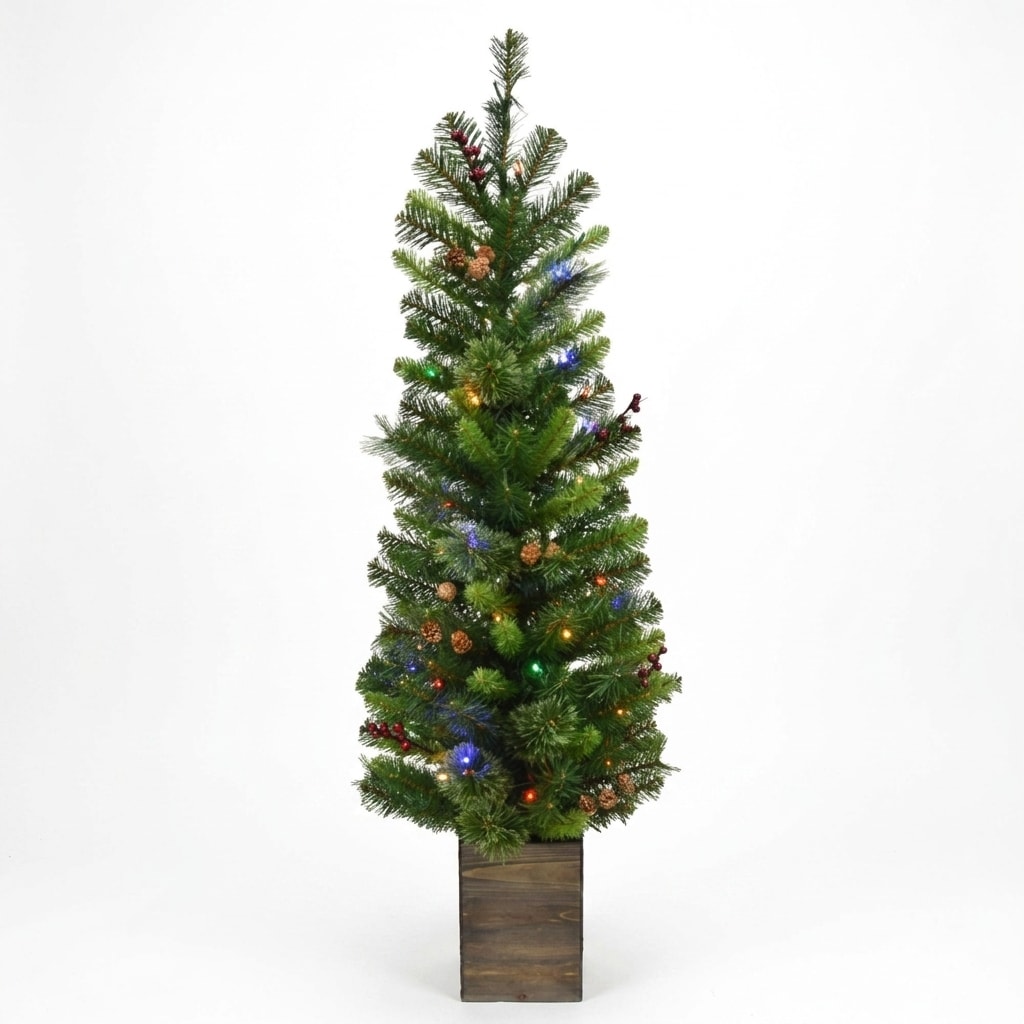 Celebrations -  4 ft. Slim LED 50 ct Mixed Pine Color Changing Entrance Tree