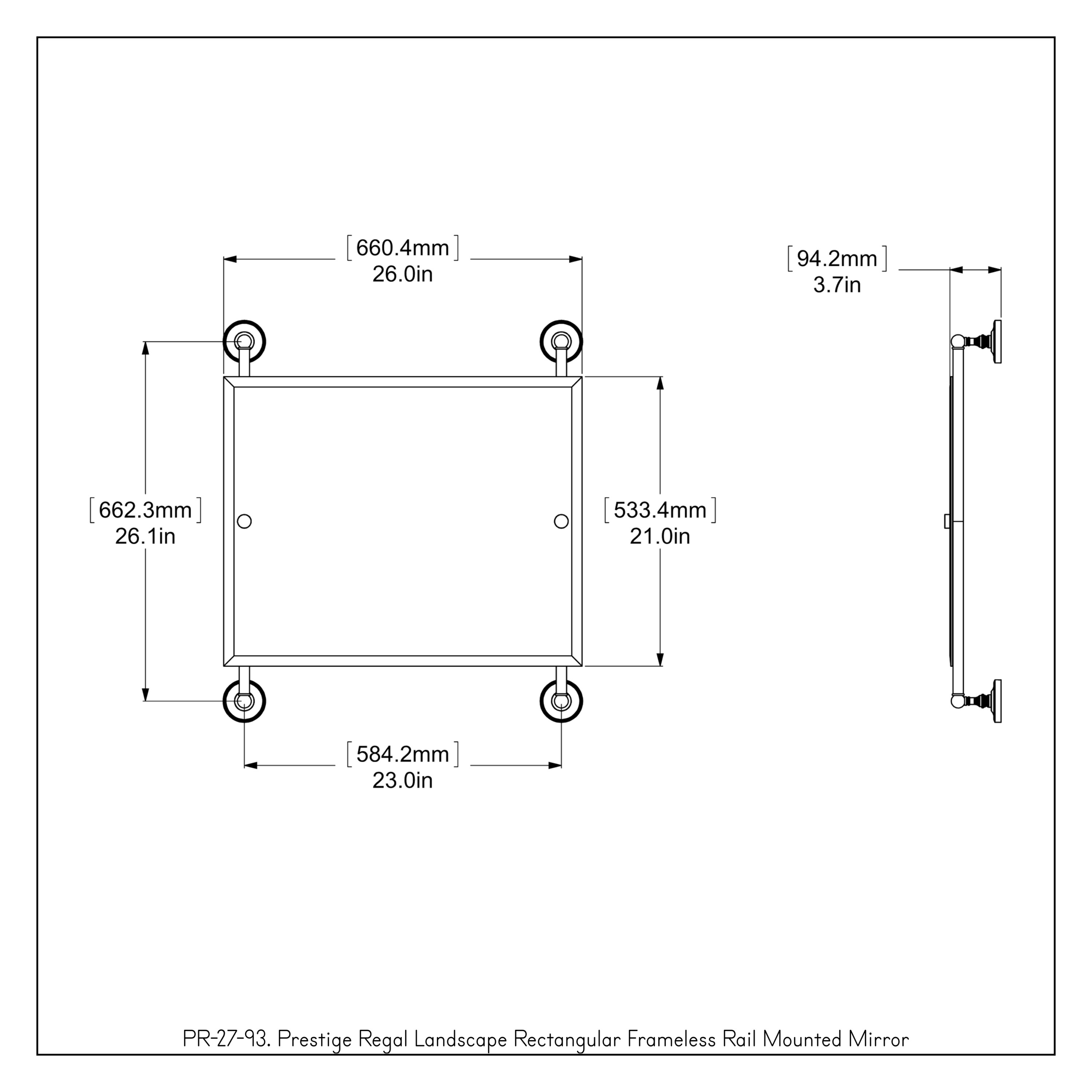 Allied Brass PR-27-93-CA Framed-Bath-Mirrors - View #3