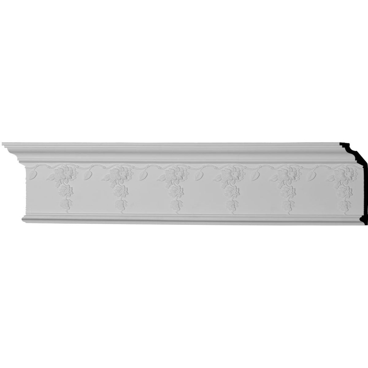 Primed Polyurethane Flower Drop Crown Moulding 94.5"
