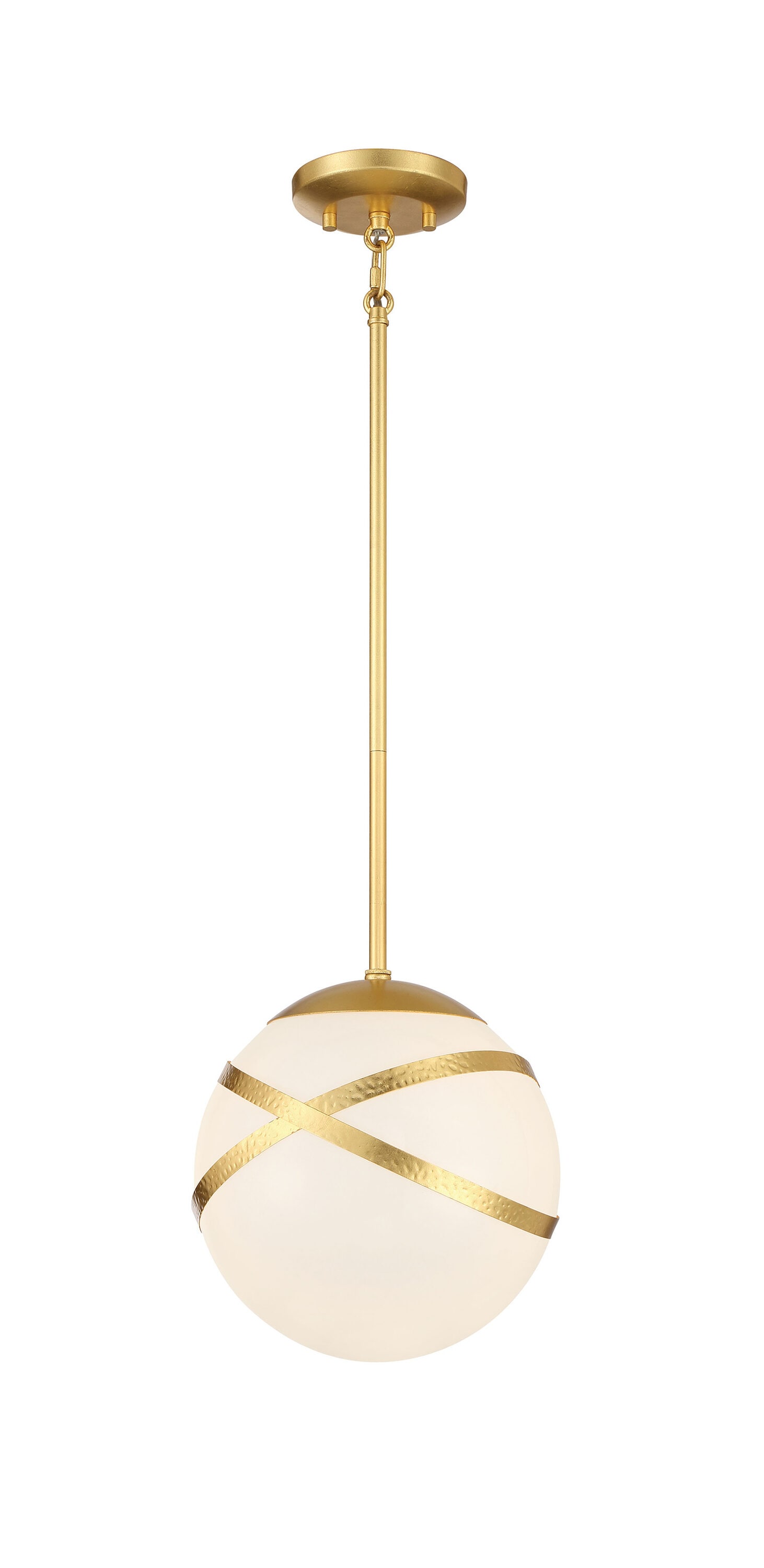 Minka Lavery 5431-853 Batignolles Spring Gold Leaf Modern/contemporary Opal glass Globe Medium Hanging Pendant light