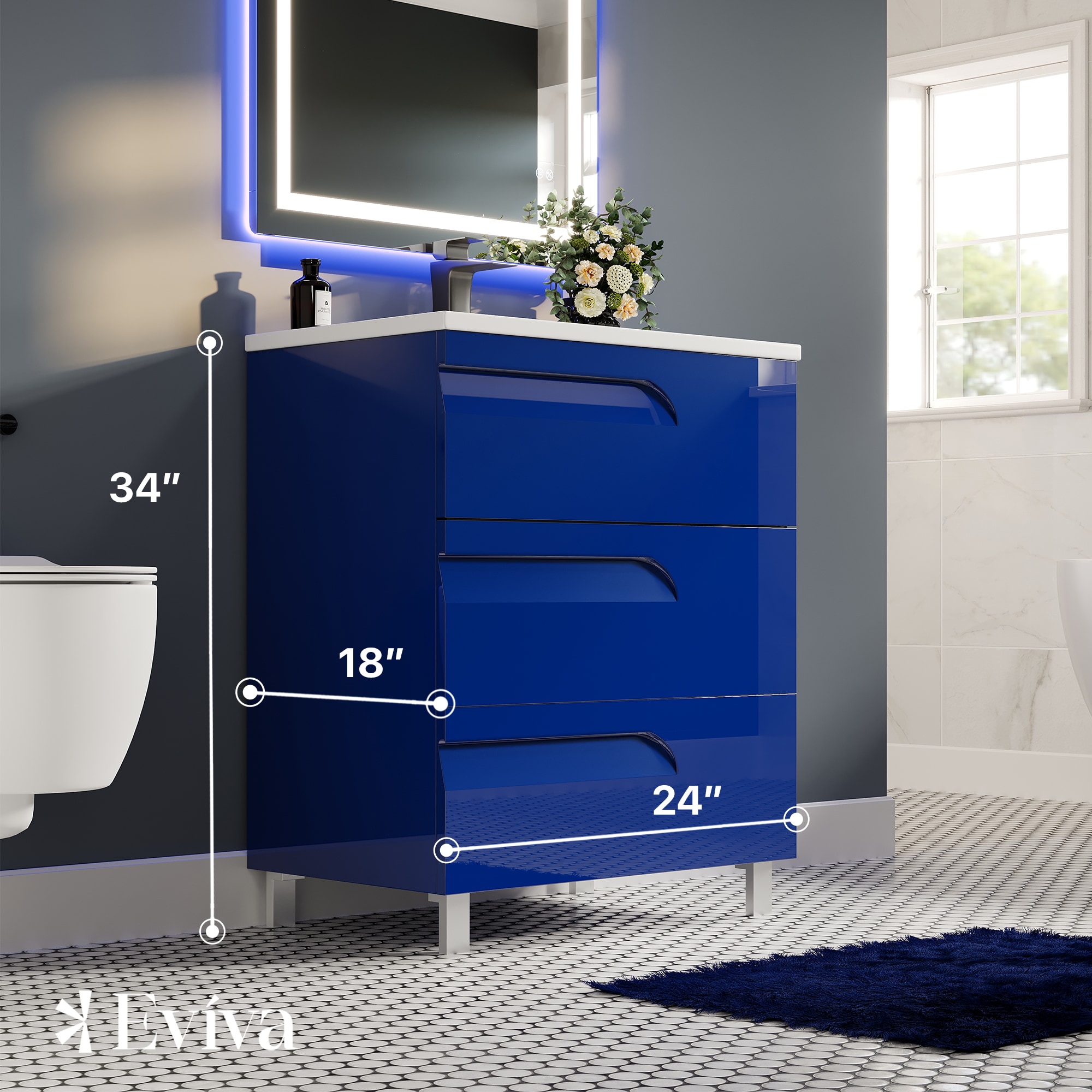 Eviva EVVN23-24BLU Bath-Vanity-Combo - View #2