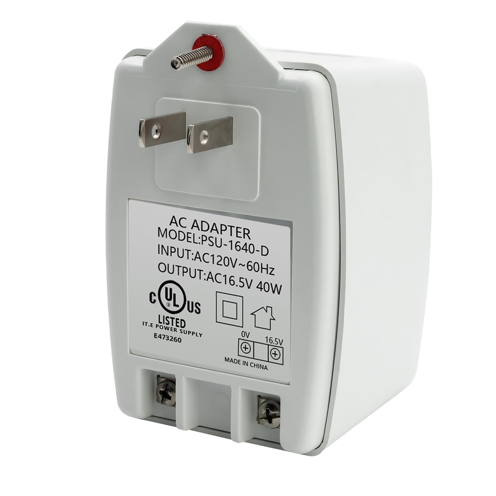 DYRCJ  16.5V 40VA Plug In AC Transformer for Doorbells and Security Systems with Screw Terminals and Auto Resetting Fuse durable home and garden