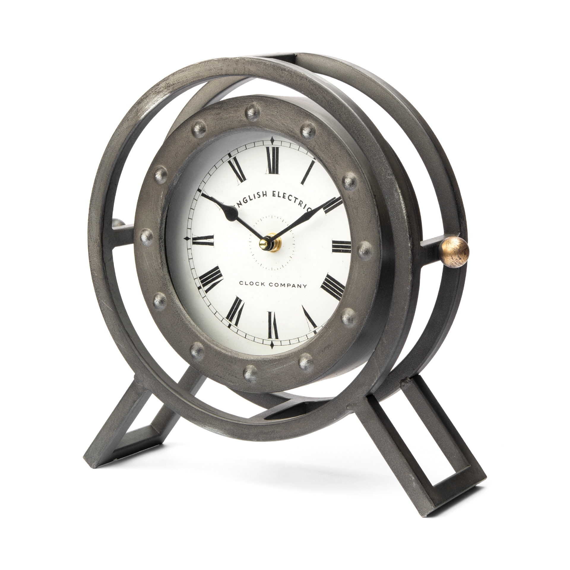 Mercana Ralph I Black Metal Square Table Clock