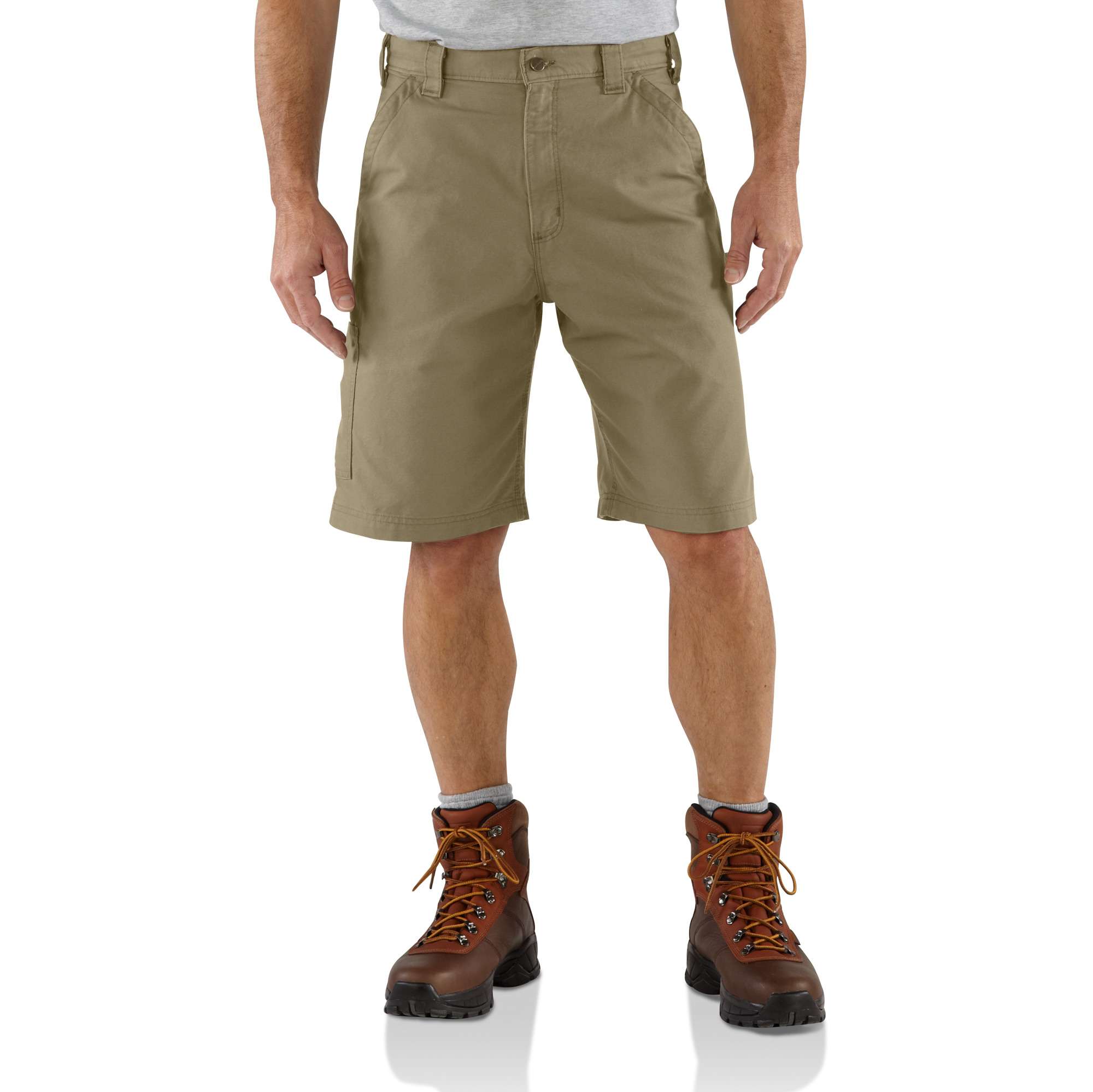 Carhartt B147-DKHW30 Men's Dark Khaki Canvas 10-in Carpenter shorts ( Size: 30 )