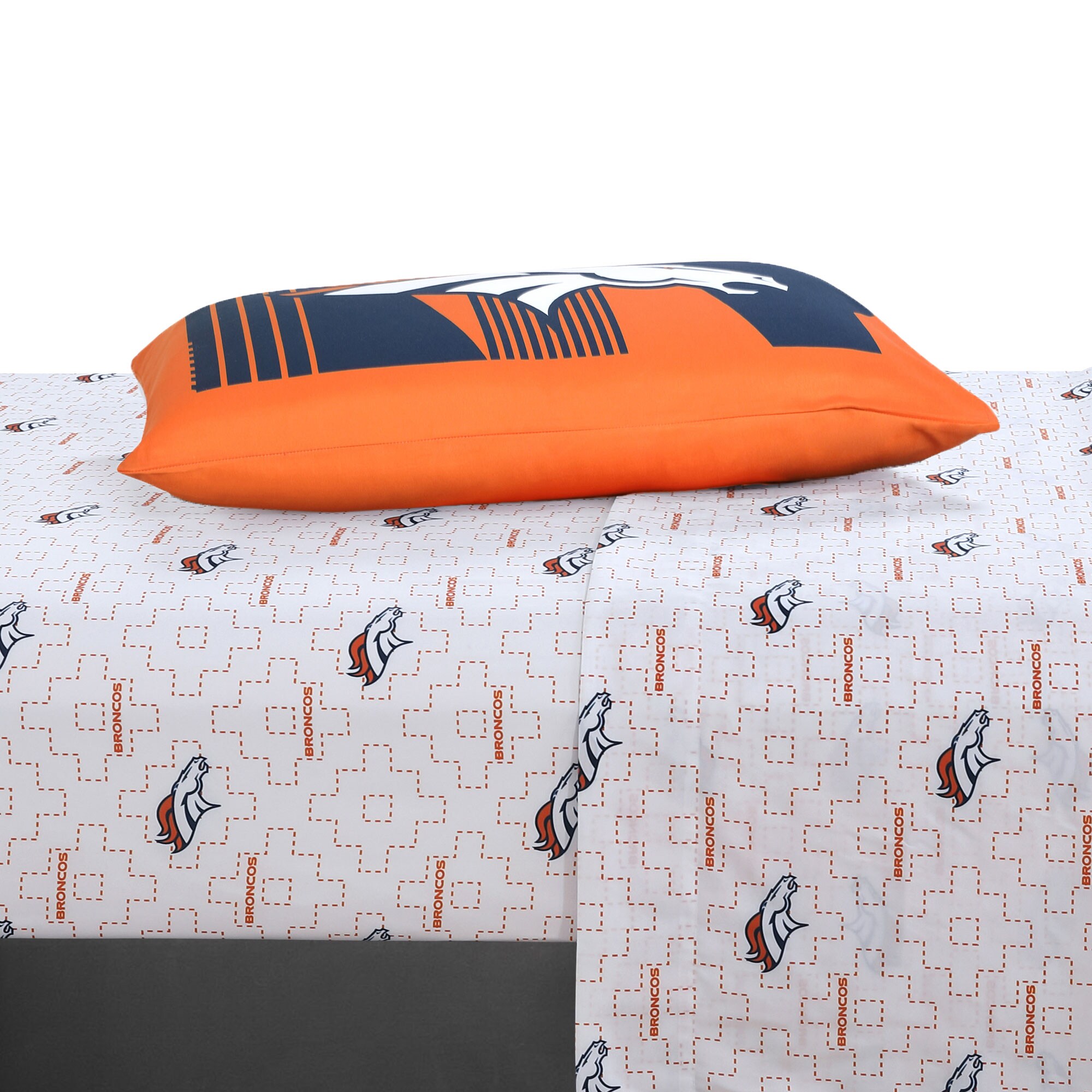 Nfl Denver Broncos Slanted Stripe Twin Bed In A Bag Set - 4pc : Target