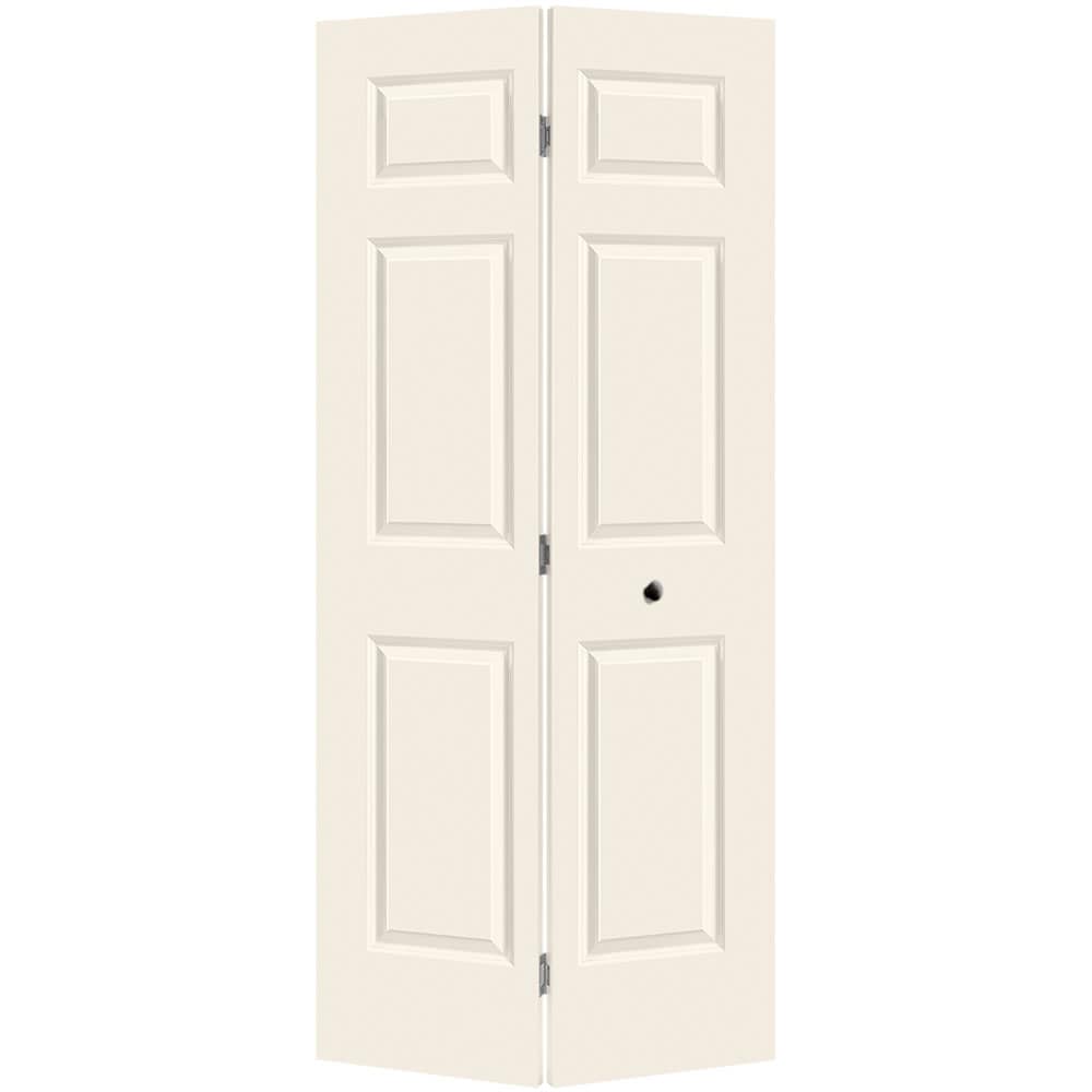 Masonite 1317093 Traditional 36-in x 80-in Moonglow 6-panel Smooth Hollow core Prefinished Molded composite Closet Bifold Door