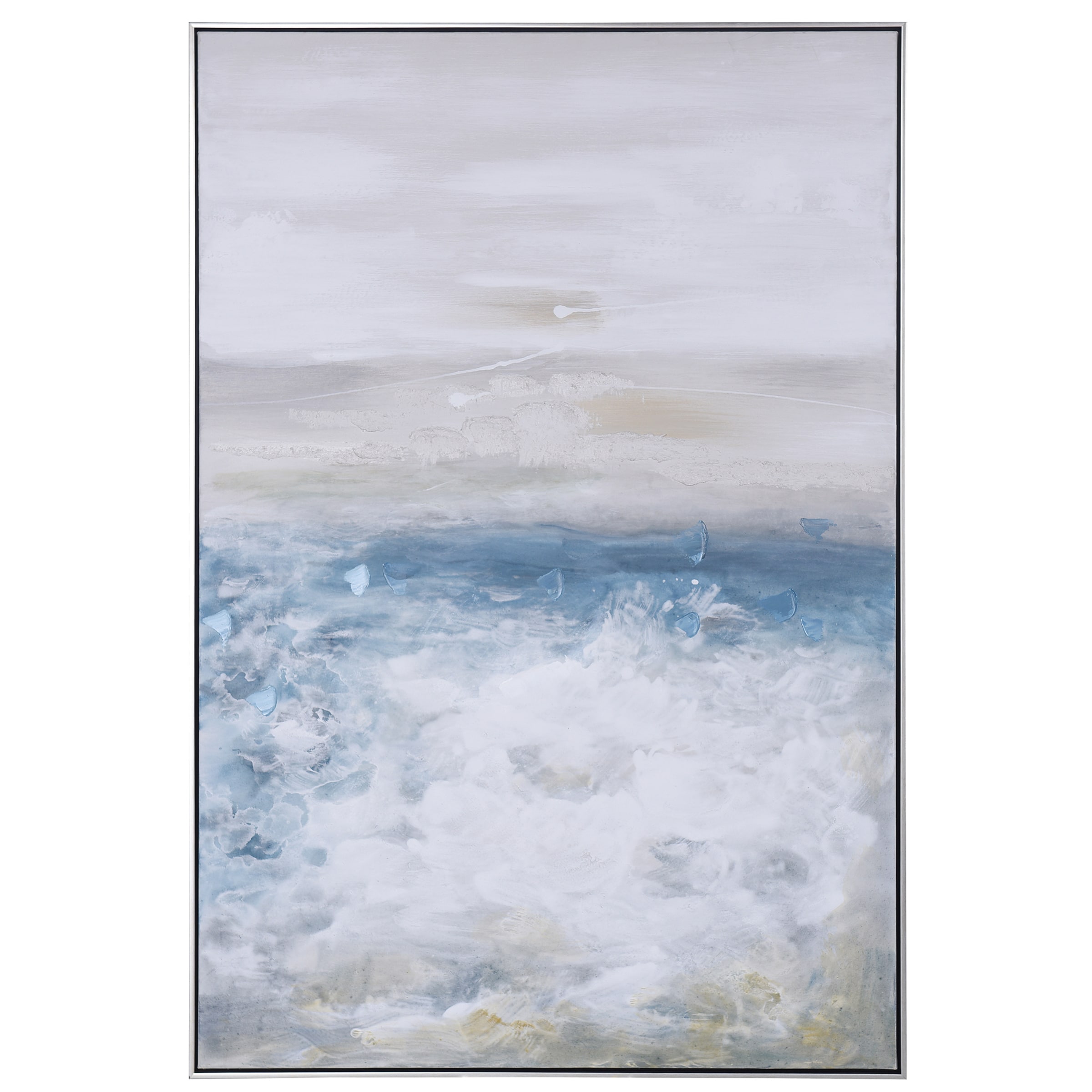 StyleCraft Home Collection WI33964DS Framed 48.2-in H x 32.5-in W Abstract Wood Print