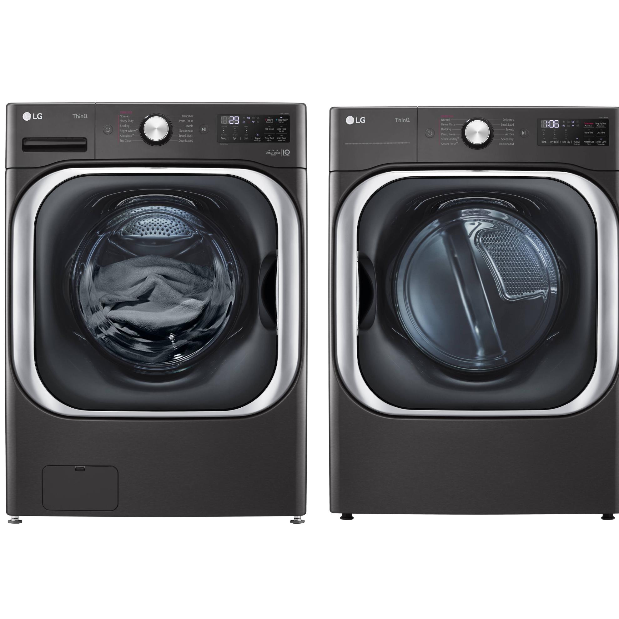 LG  TurboWash Extra Large High Efficiency Stackable Steam Cycle Front-Load Washer + Steam Cycle Vented Gas Dryer