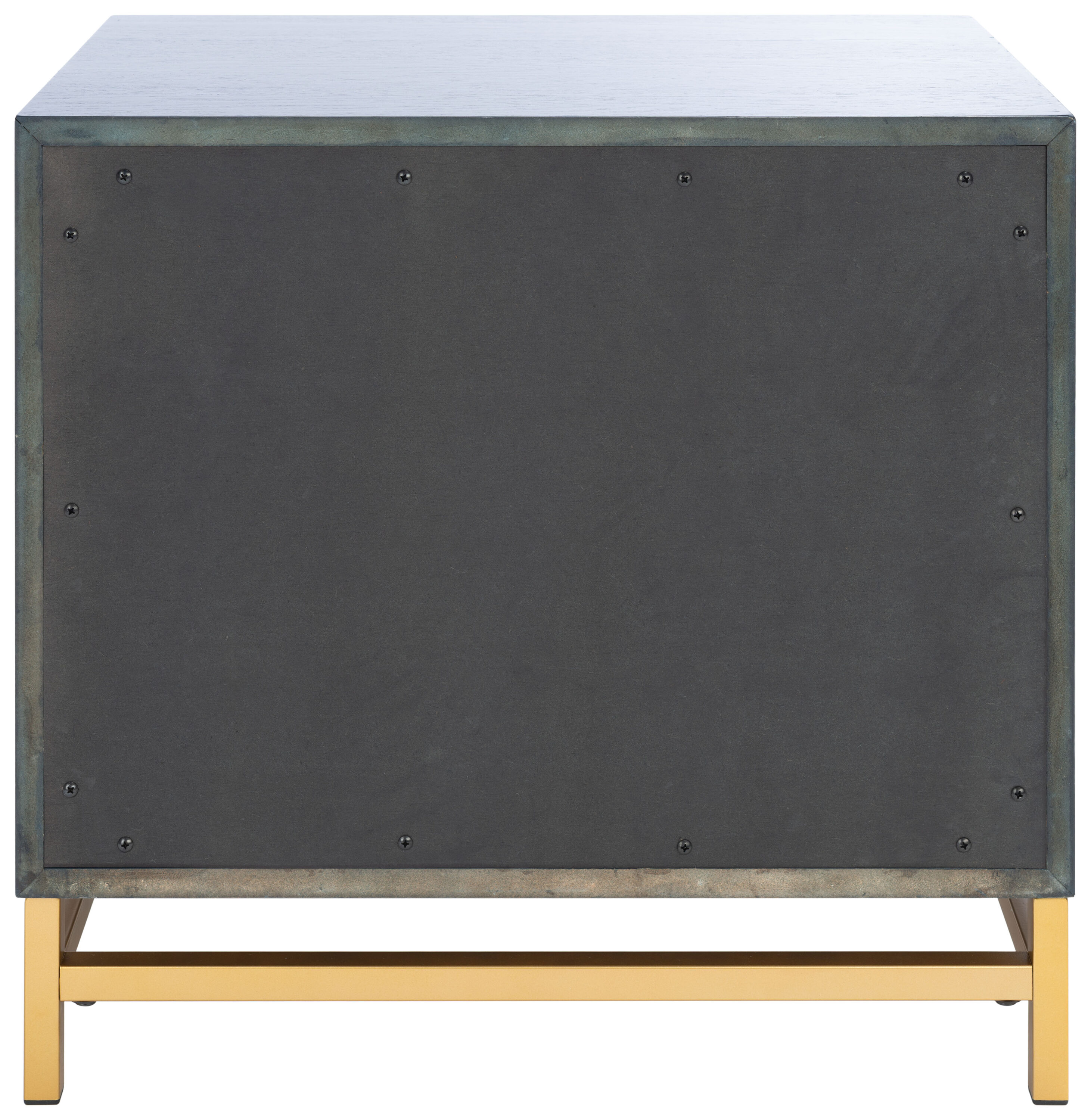 Fenno Artisanal Teal & Brass 2-Drawer Nightstand
