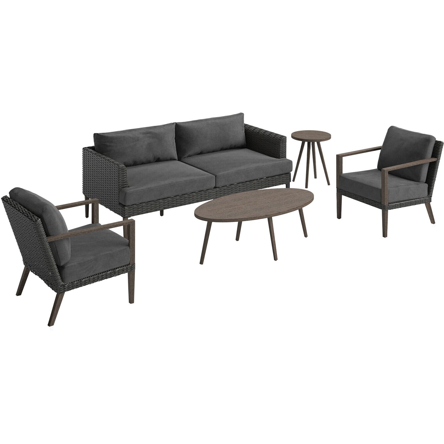Mod Furniture Traditions 5 Gray Patio Dining Gray Mod in the Patio Dining Sets department at