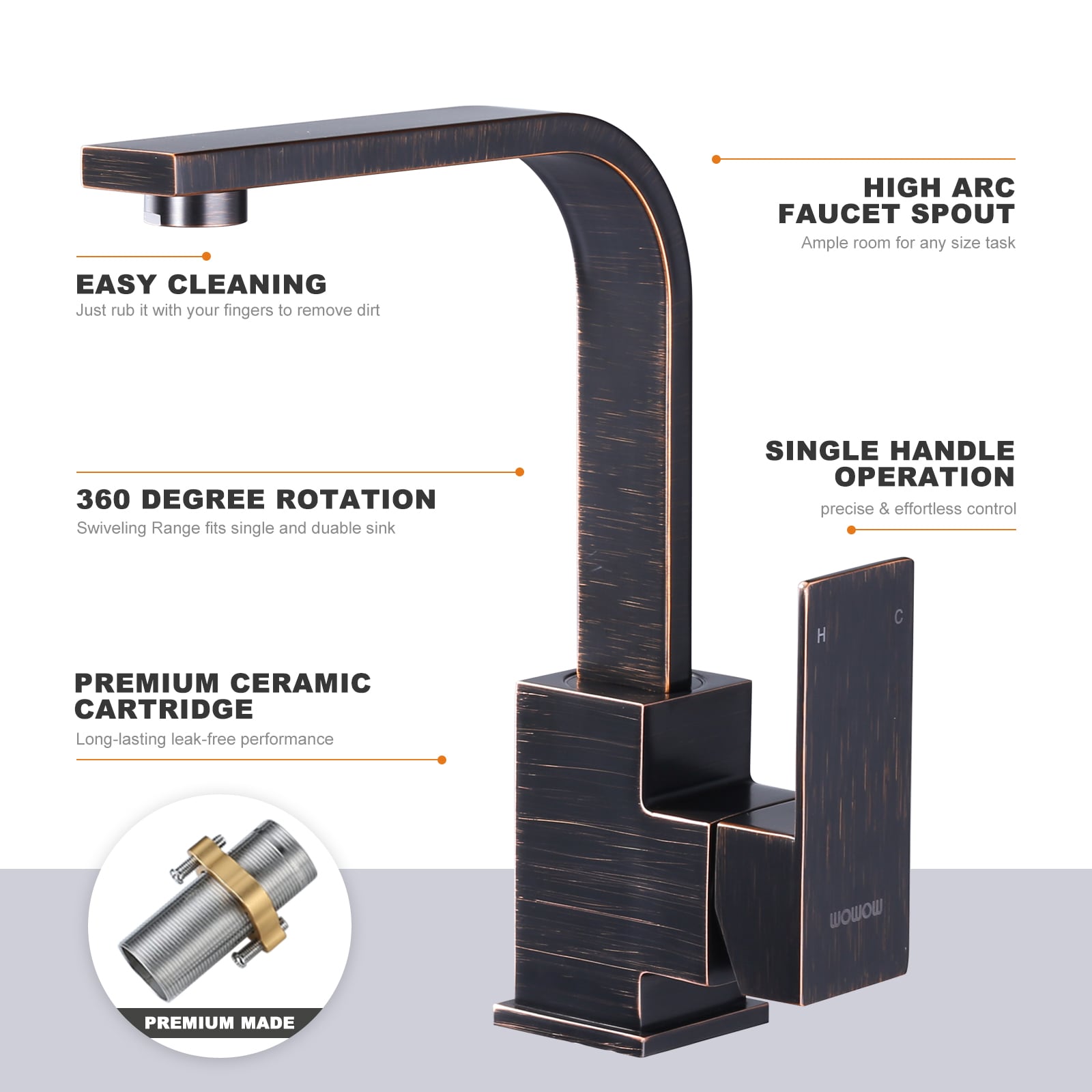 WOWOW 2312301RB-LW Lavatory-Faucets - View #4