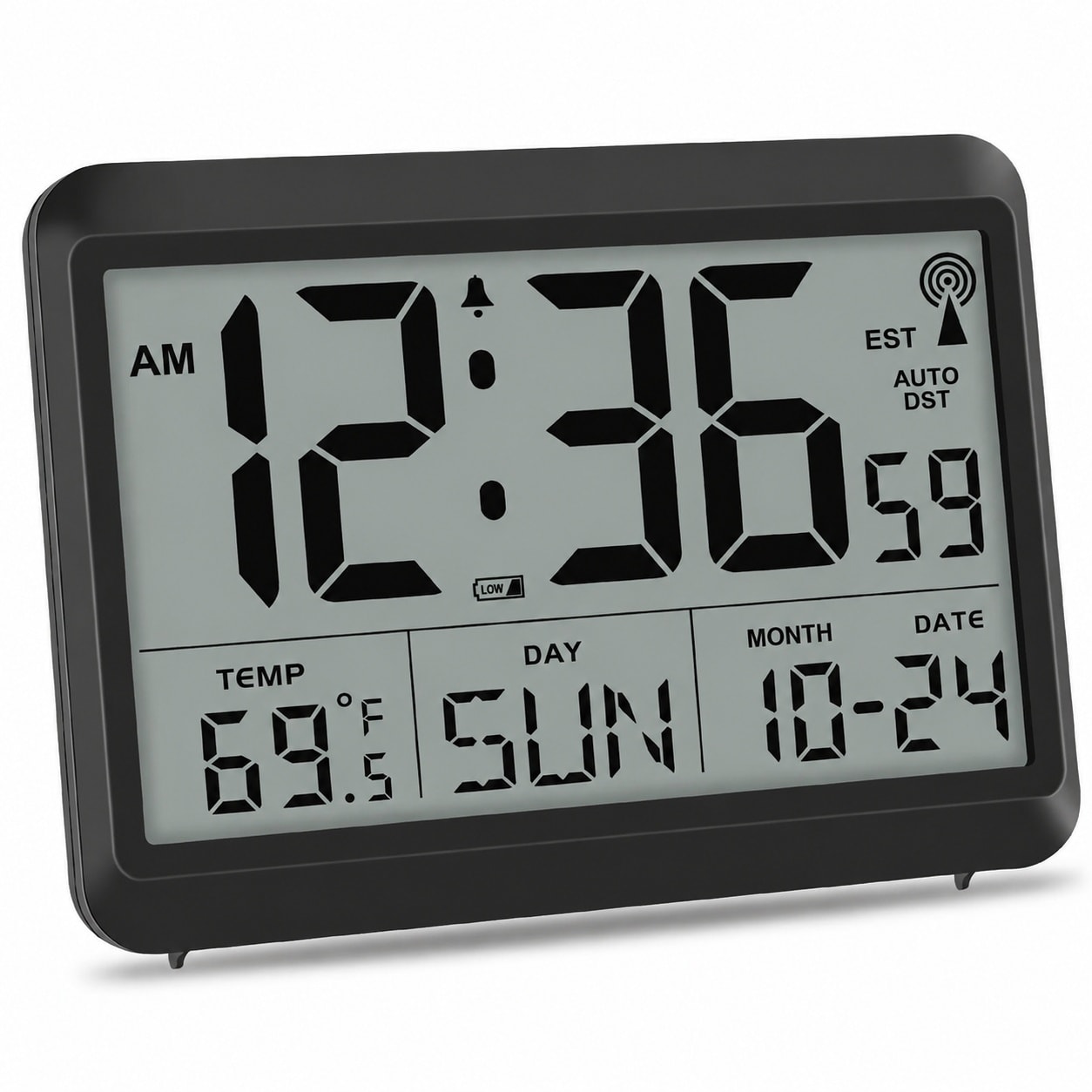 インテリア時計 onulife Temperature and humidity clock Aoibox Auto Set Digital Wall Clock with Temperature Humidity and