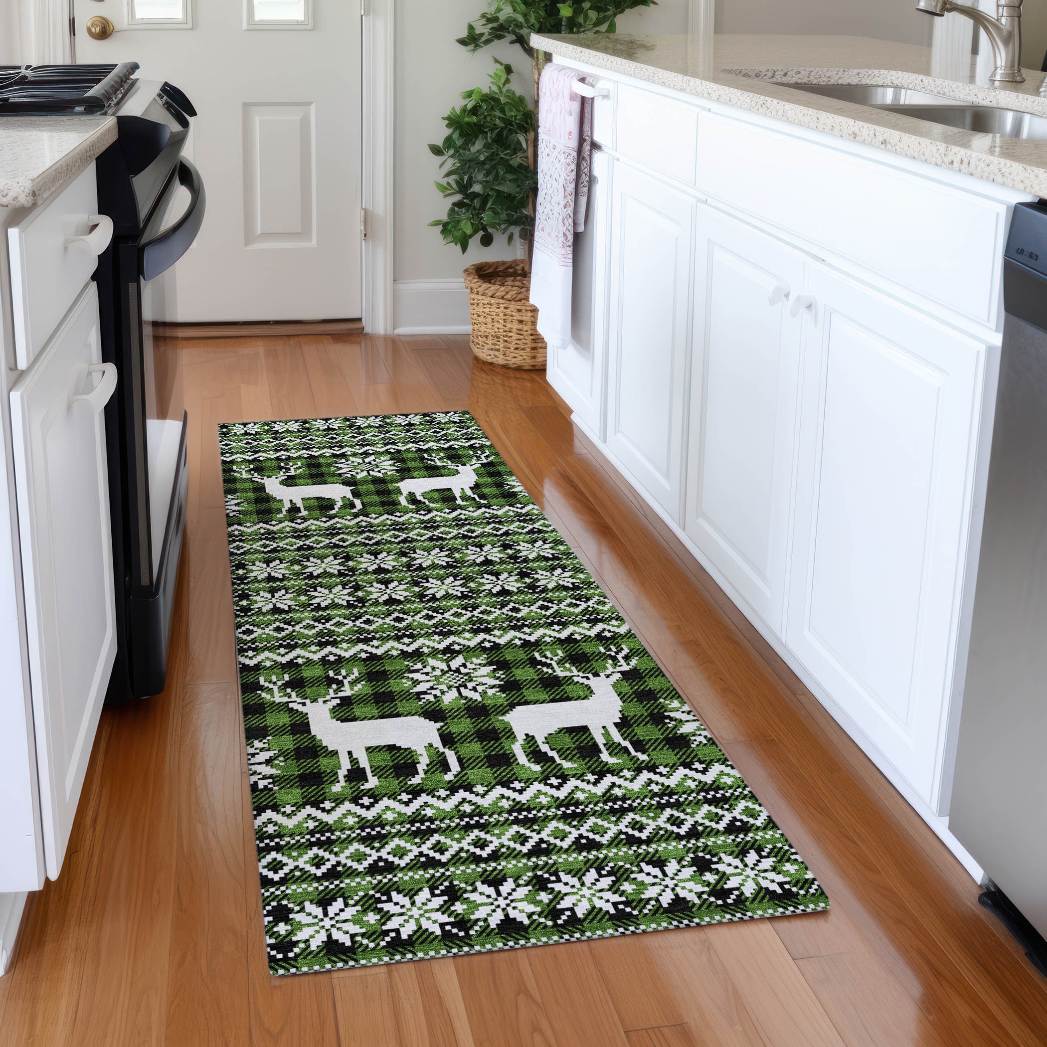 Addison Rugs ACN1820CS2X8 Chantille ACN1820CS 2 x 7 (ft) Loomed Polyester Cactus Rectangular Indoor/Outdoor Machine washable Area rug