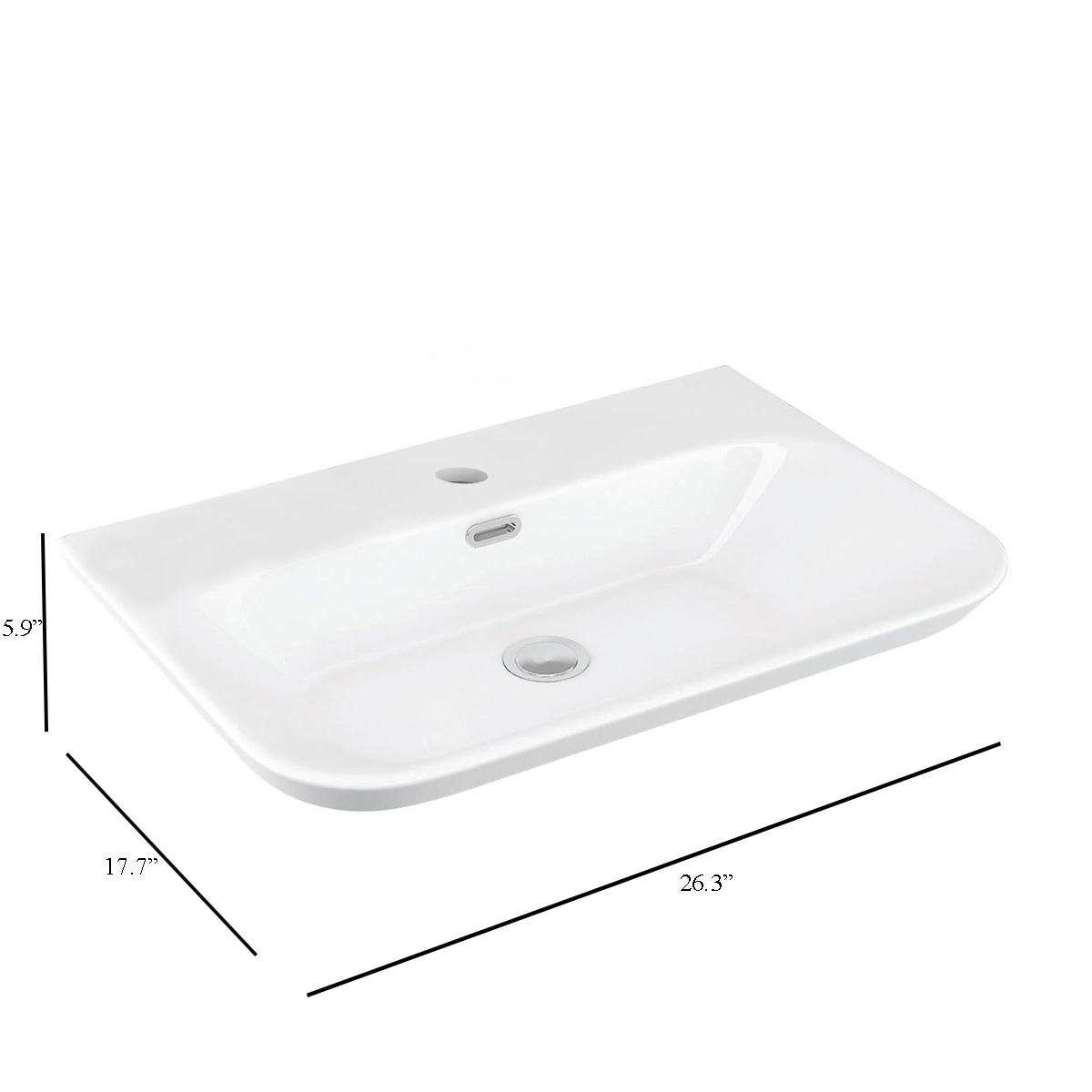 WS Bath Collections EDGE 4365.01 Bath-Sink - View #7