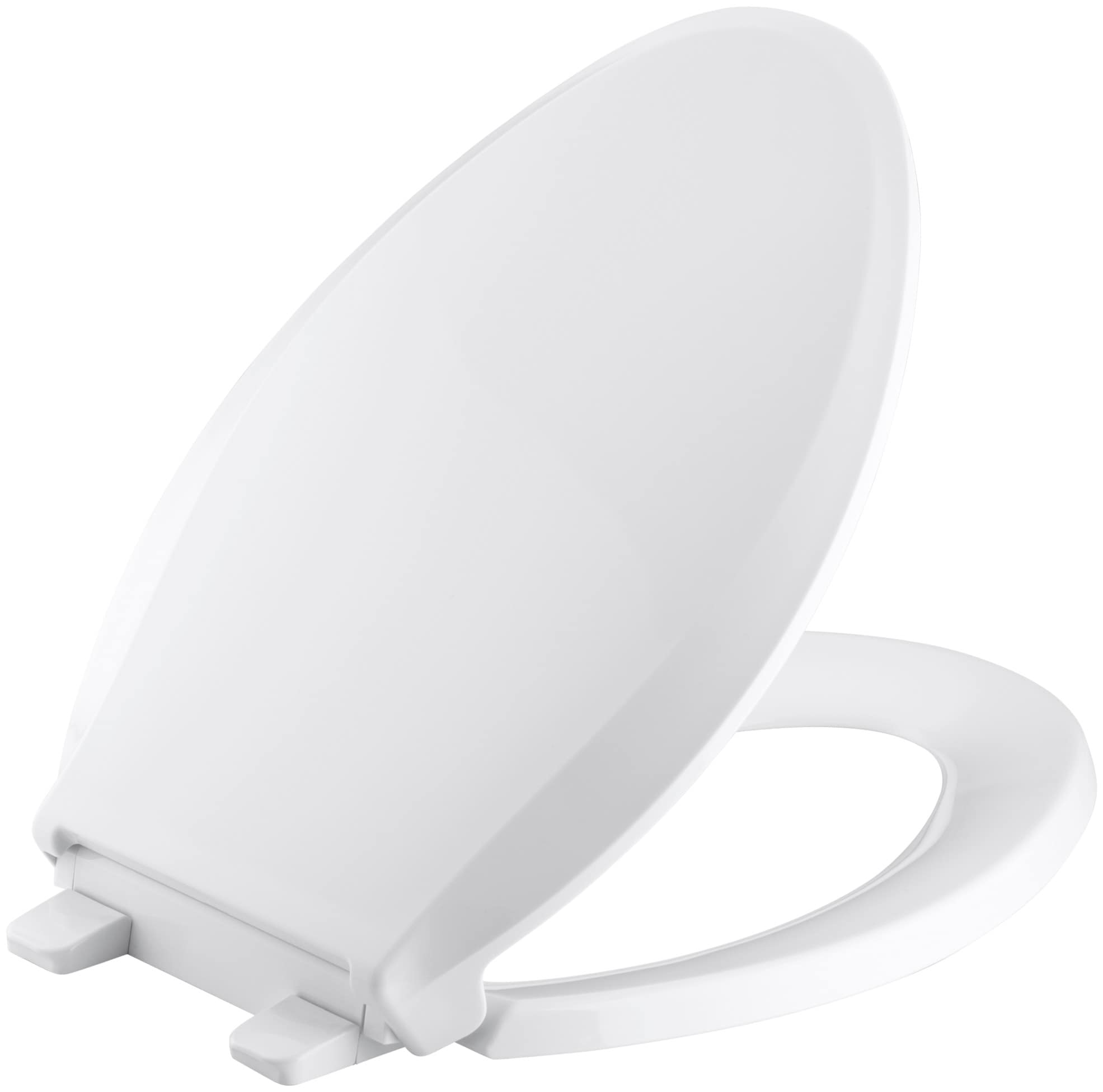 KOHLER 4636-0 Quiet Close Grip-Tight Cachet Plastic White Elongated Soft Close Toilet Seat