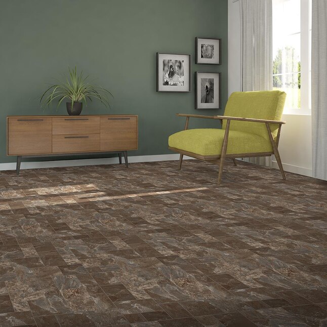 Congoleum ArmorCore LC Terrace Paver 12-ft W Cut-to-Length Fresh Brew Stone Look Low-Gloss Finish Sheet Vinyl Congoleum ArmorCore LC Terrace Paver 12-ft W Cut-to-Length Fresh Brew Stone Look Low-Gloss Finish Sheet Vinyl