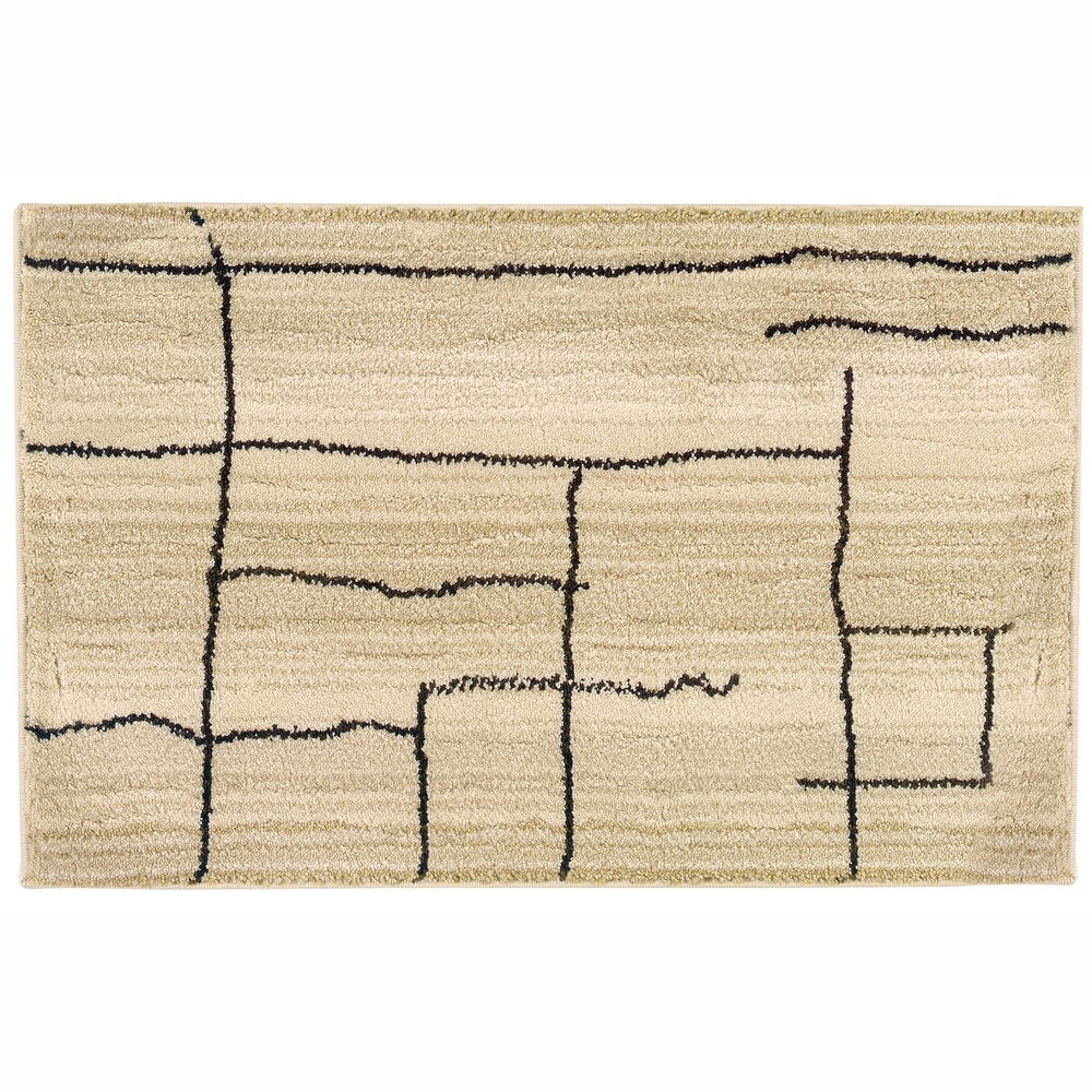 allen + roth Scatter Rugs 2 x 4 Jute Natural Indoor Stripe Area Rug in the  Rugs department at