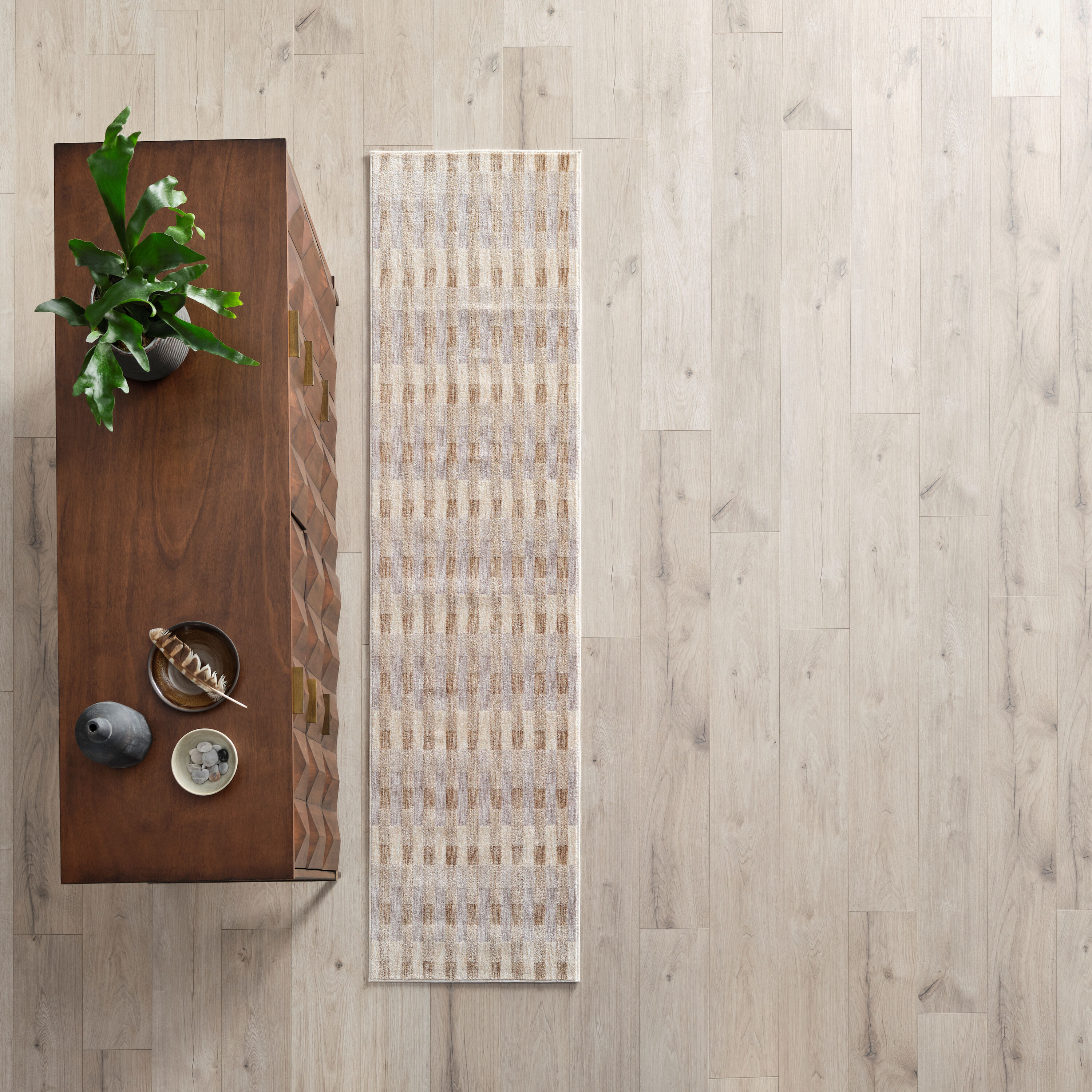 Origin 21 EEDI013L Riverbend Checkers 2 x 8 (ft) Loomed Multicolor Rectangular Indoor Geometric Bohemian/Eclectic Pet Friendly Runner rug