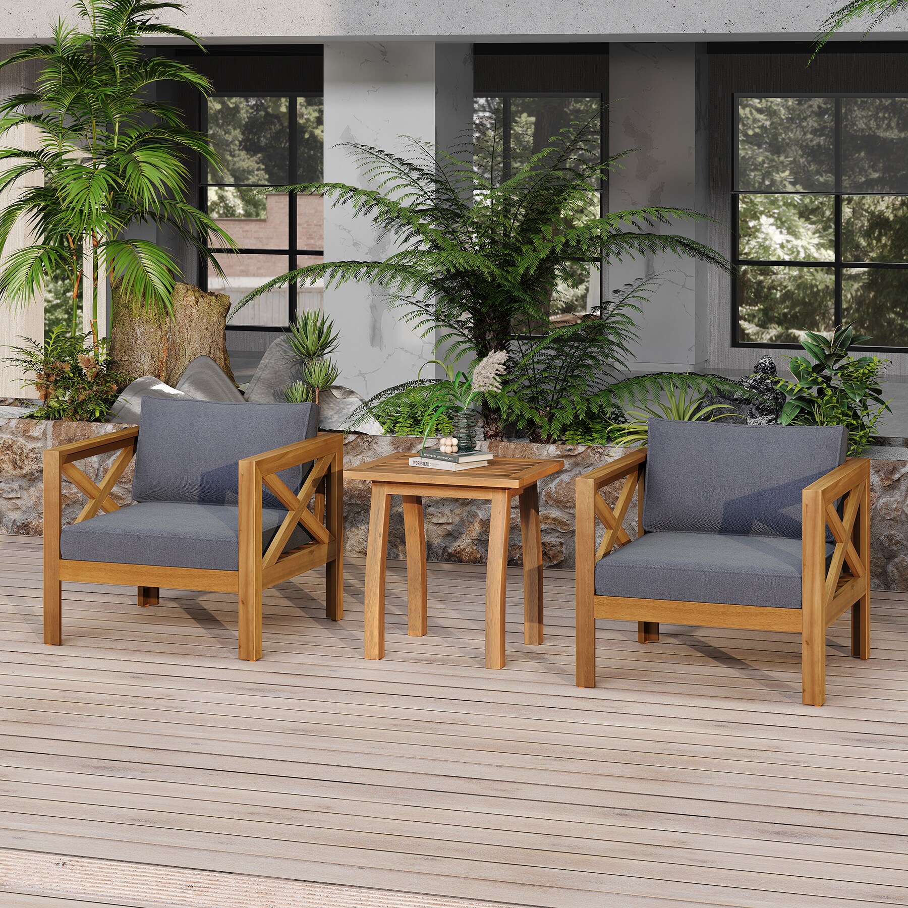 SINOFURN SYF830012GY Patio-Conversation-Sets - View #2