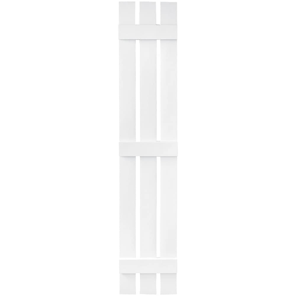 Vantage V5371271001 11.875-in W x 71-in H White Board and batten Spaced Exterior Shutters ( 1 -Pack )