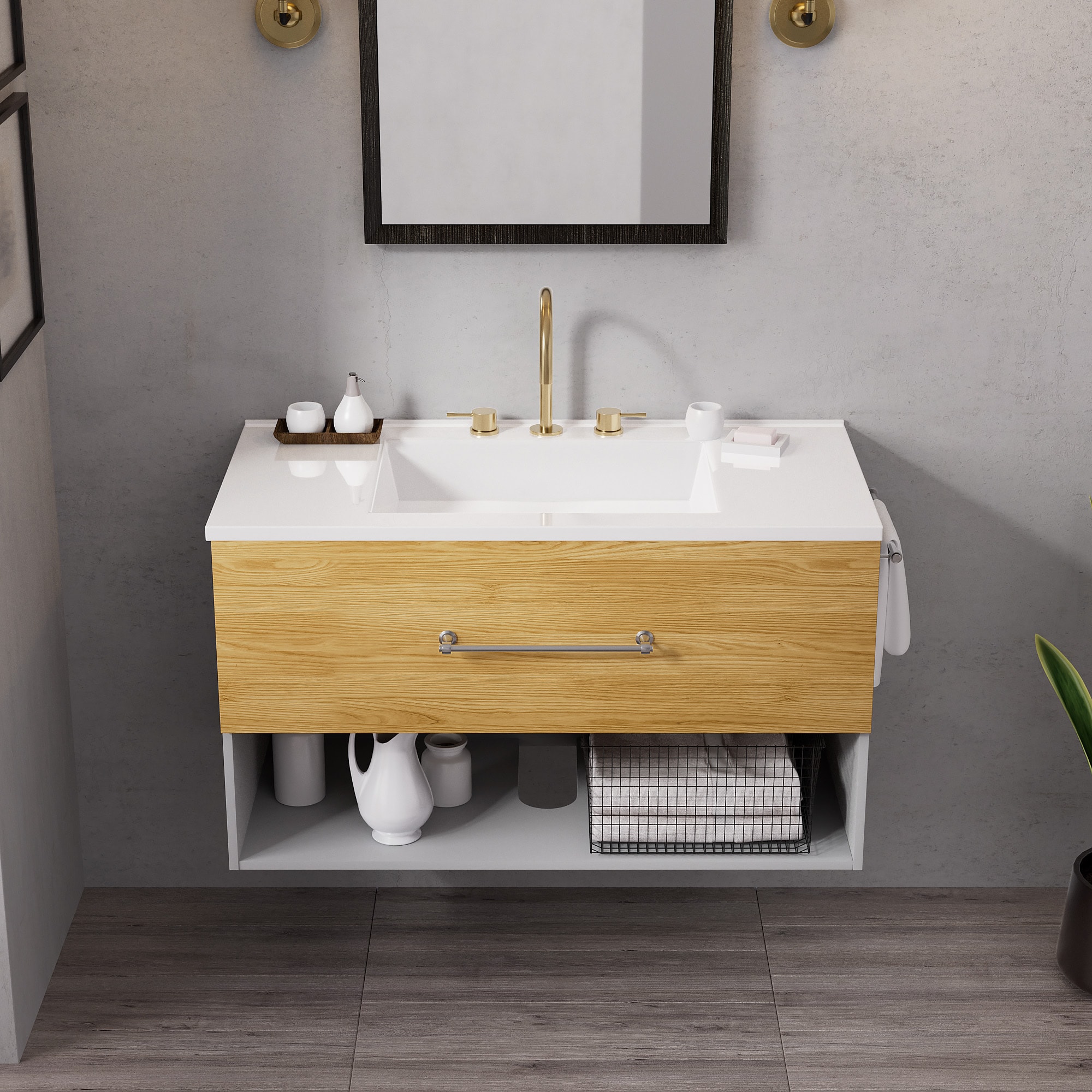 JEAREY CBZZS-11-YE Bath-Vanity-Combo - View #2
