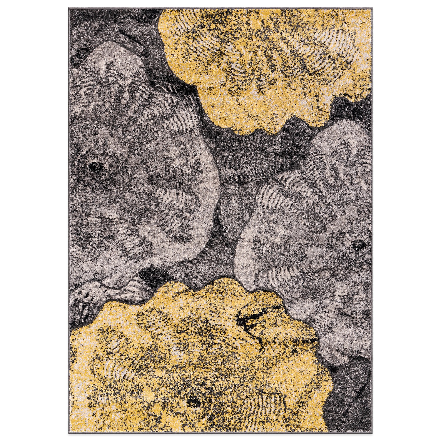 World Rug Gallery 400YELLOW8X10 8 x 10 (ft) Loomed Polypropylene Yellow Rectangular Indoor Floral/Botanical Global Area rug