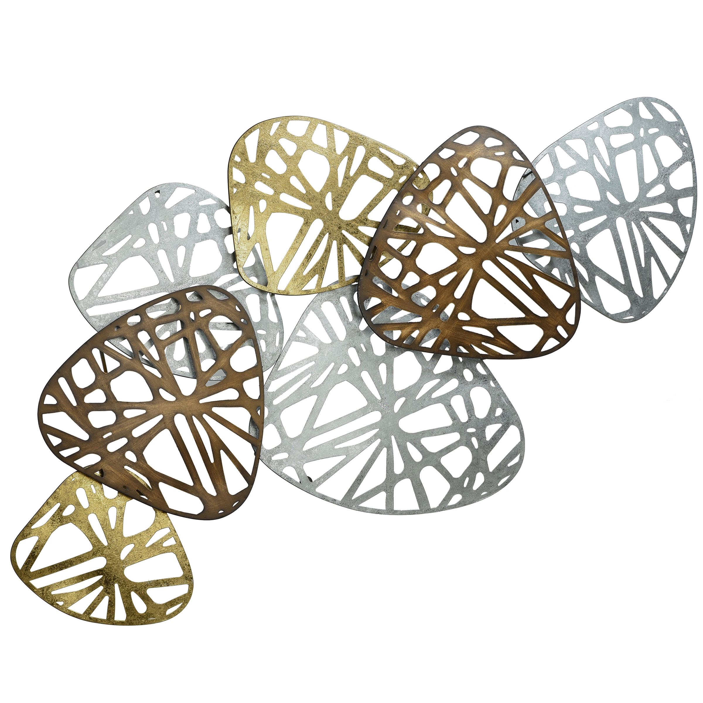 StyleCraft Home Collection WI427915DS Silver 30-in H x 2-in W Abstract Metal Print