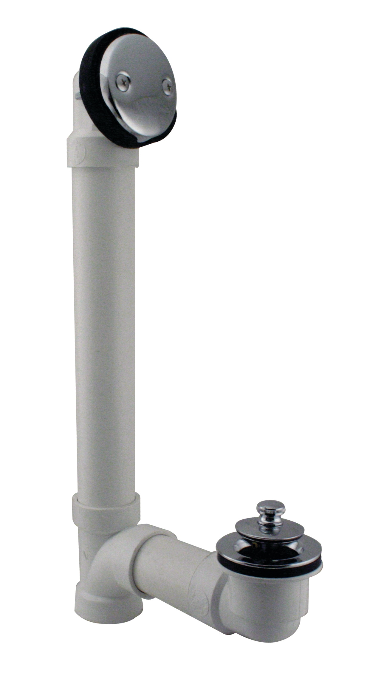 WESTBRASS D4942-26 Twist and Close Sch. 40 PVC Bath Waste with Two-hole Elbow In Polished Chrome D4942-26