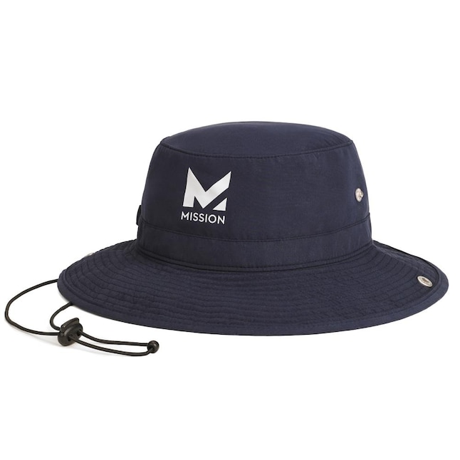Mission Adult Unisex Navy Polyester Wide-brim Hat at