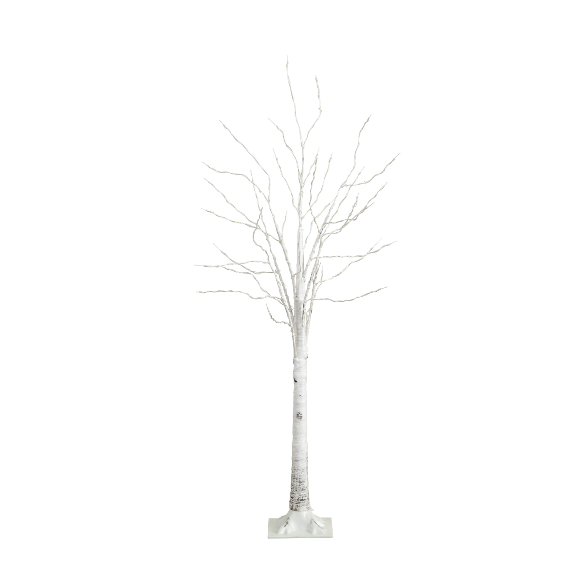 Nearly Natural T4909 5-ft Pre-lit Slim White Artificial Christmas Tree with White LED Lights