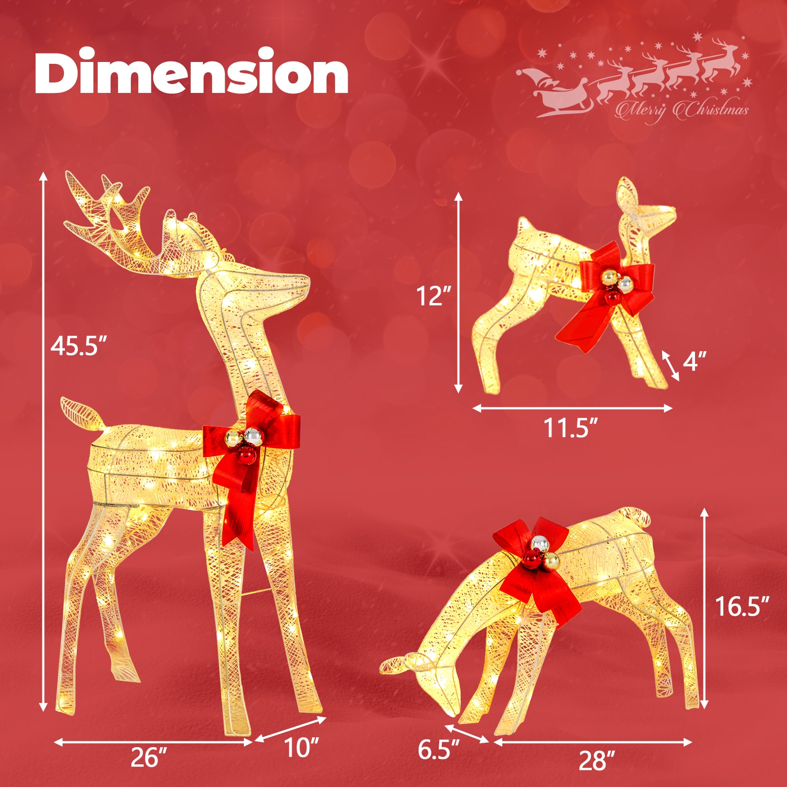 Forclover HBV-CT244S Table-Christmas-Decorations - View #6