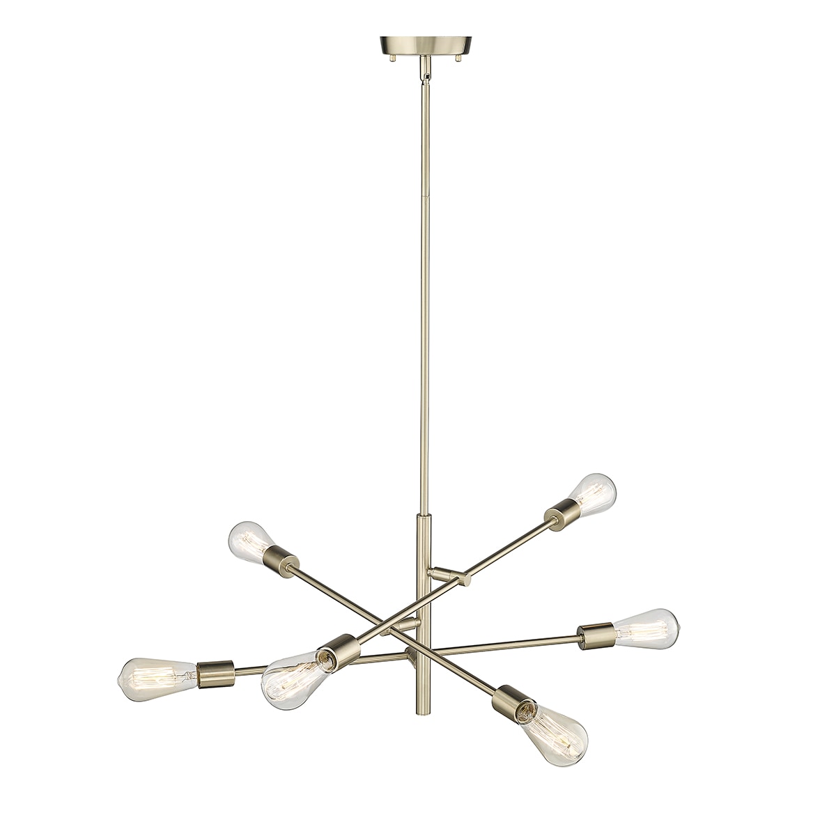 Decco Sleek Modern Gold LED Pendant Light 25.5"