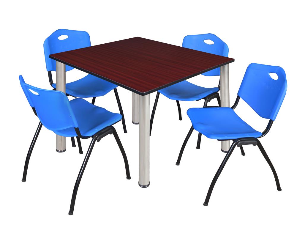 Regency TB4848MHBPCM47BE Breakroom Brown 4-Person Training Table (48-in W x 29-in H)