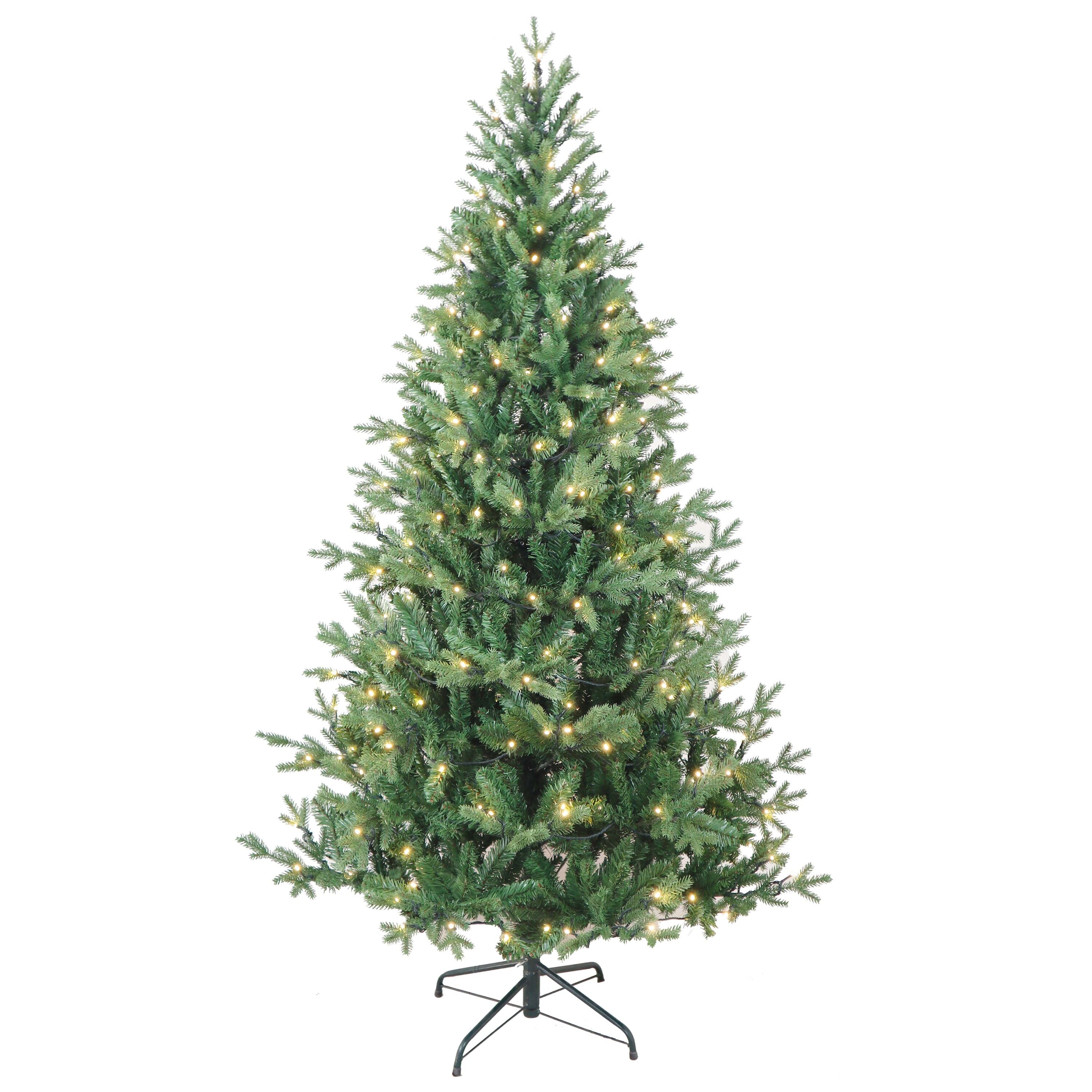 Kurt S. Adler 6-ft Jack Pine Pre-lit Artificial Christmas Tree with LED ...