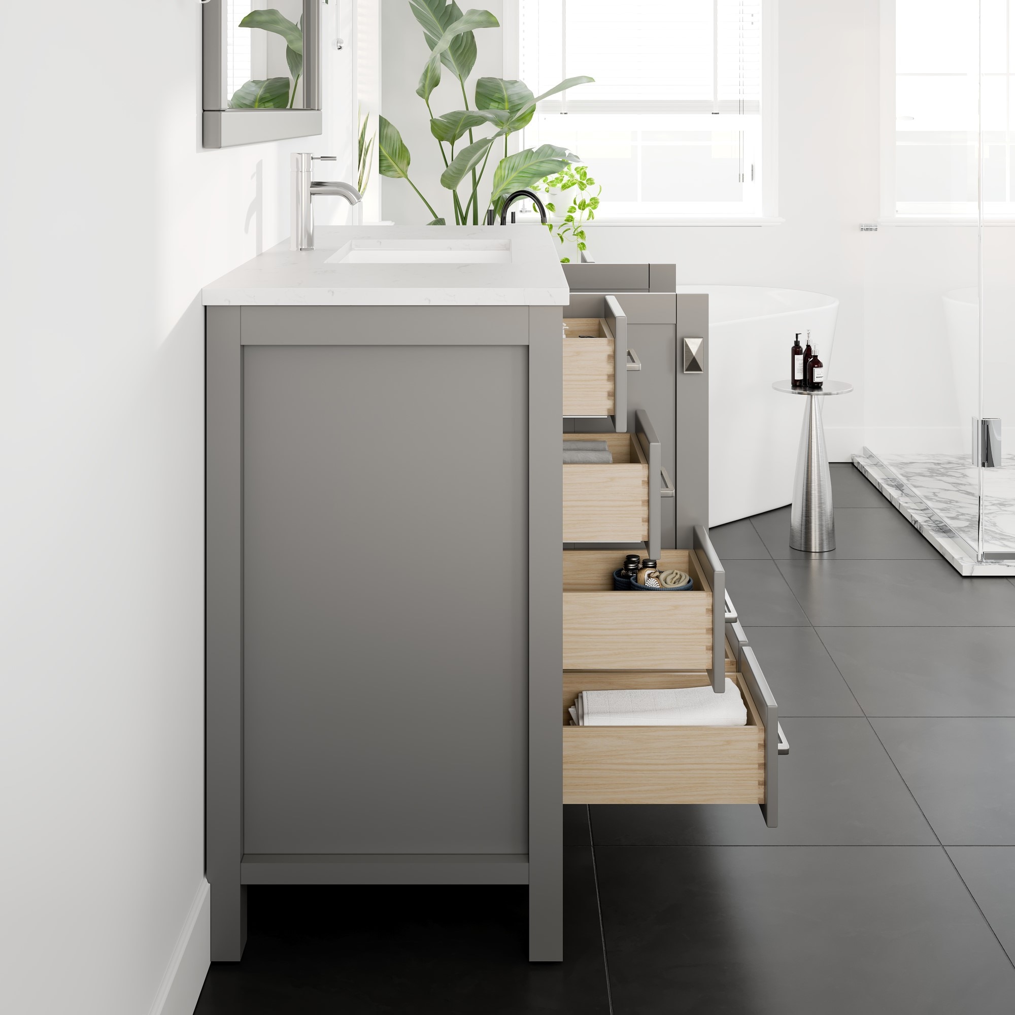 Eviva TVN414-42X18GR Bath-Vanity-Combo - View #6