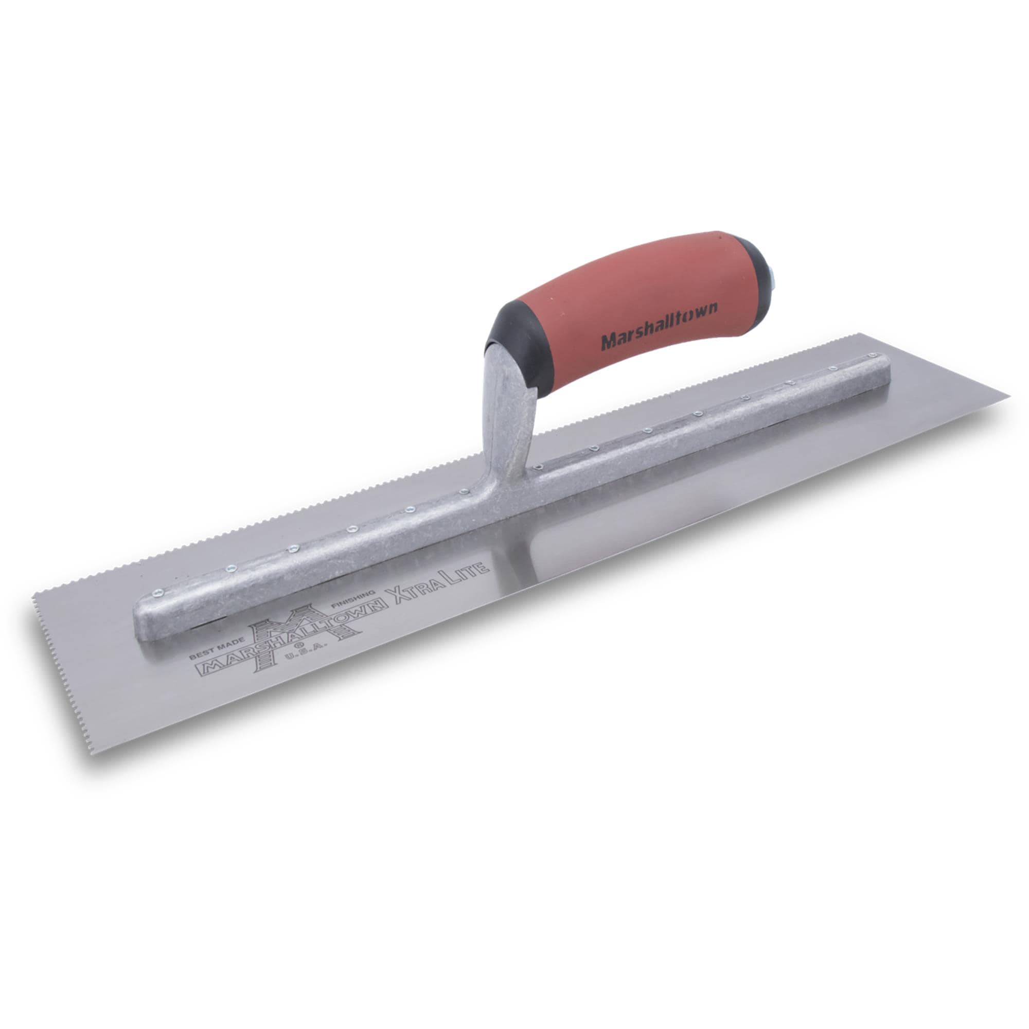 Marshalltown 647SD 1/32-in x 1/16-in x 1/32-in Ground Steel U-notch Ceramic Floor Trowel