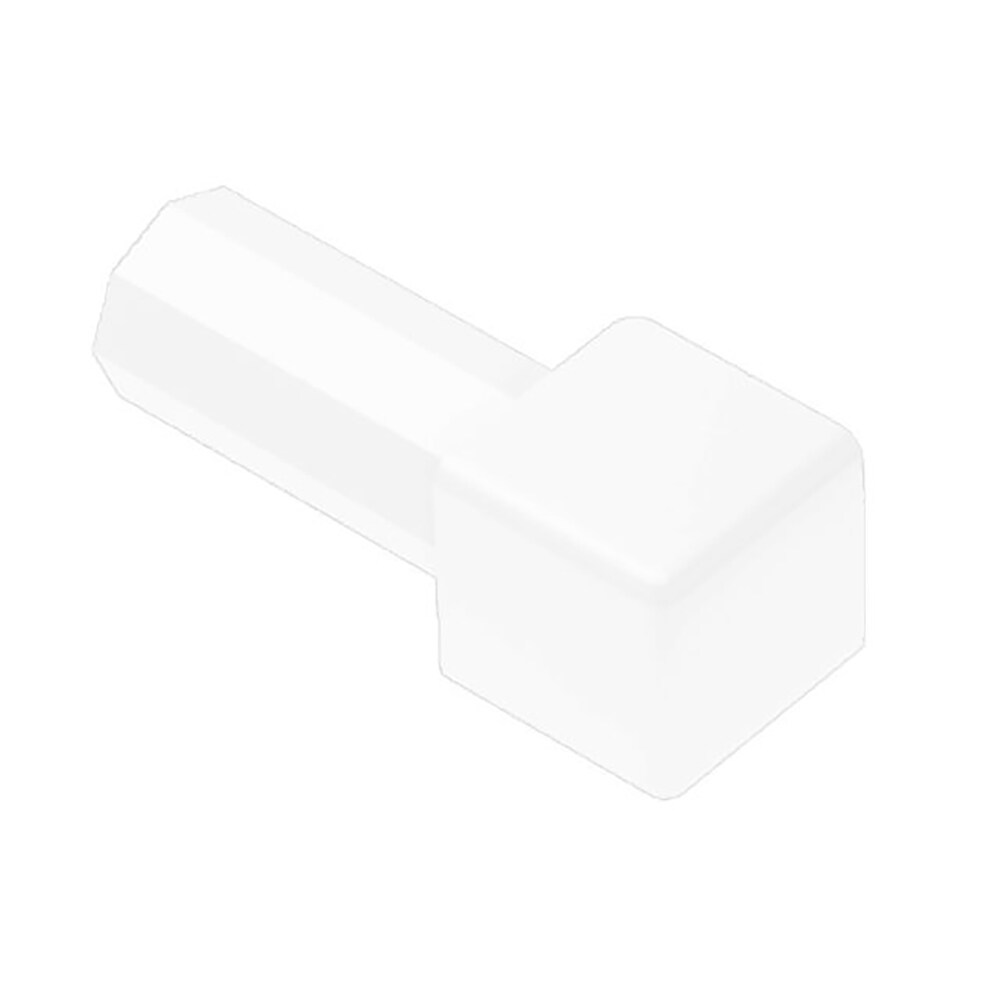 Schluter Systems E/PQ110BW Quadec 0.438-in W x 1.0-in L Bright white PVC Outside corner Tile Edge Trim