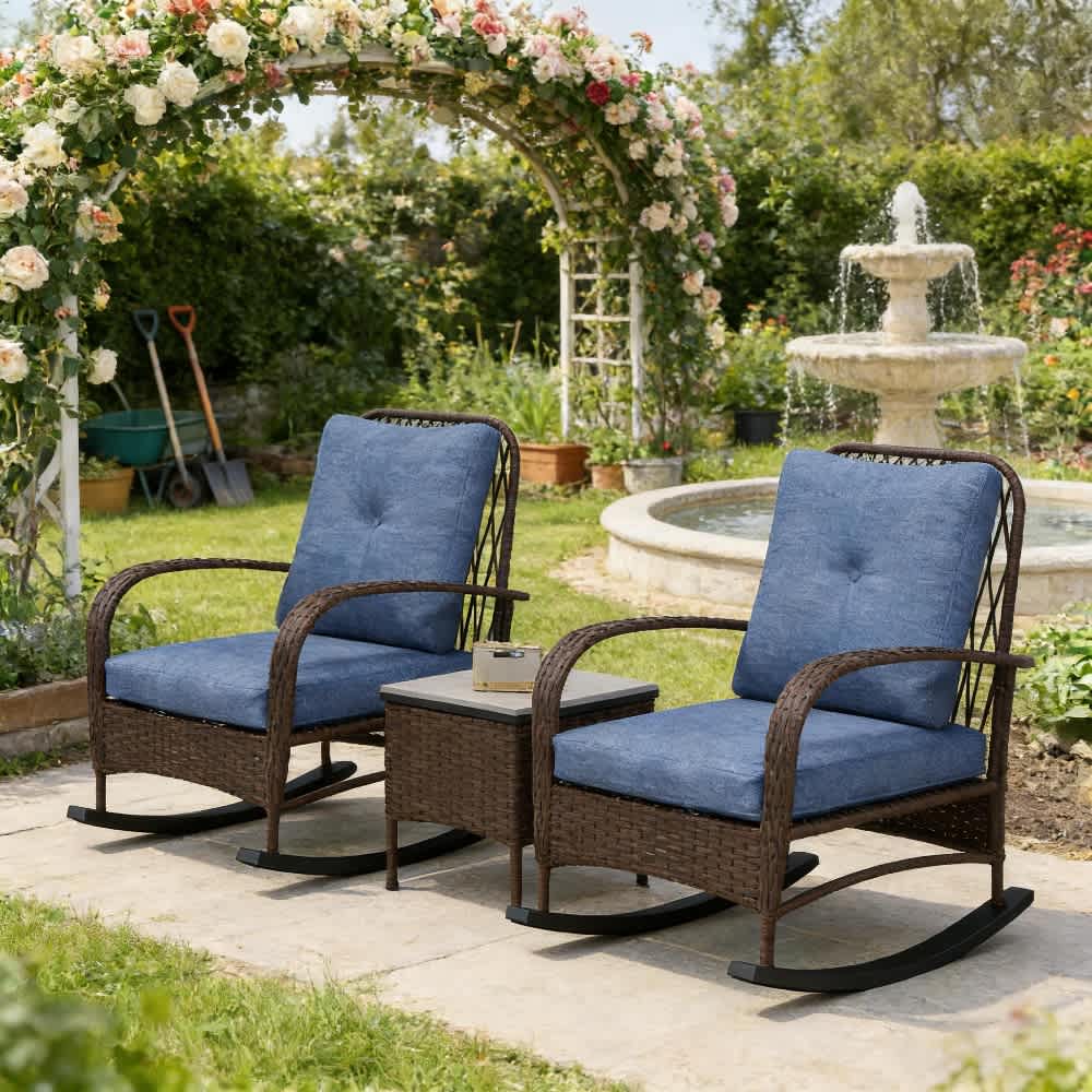Coolbibila GARETH-PATIO-BROWN Patio-Conversation-Sets - View #2