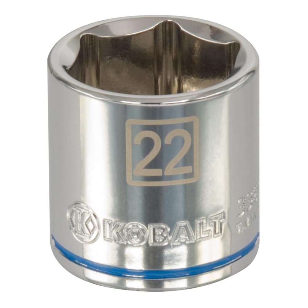 Kobalt 85413 3/8-in Drive Metric 22mm Shallow Socket