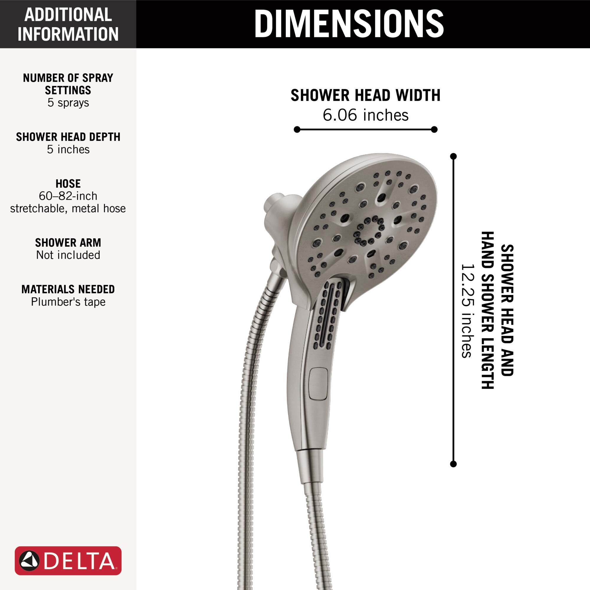 Delta 58620-SS-PR25-PK Fixed-Showerhead - View #8