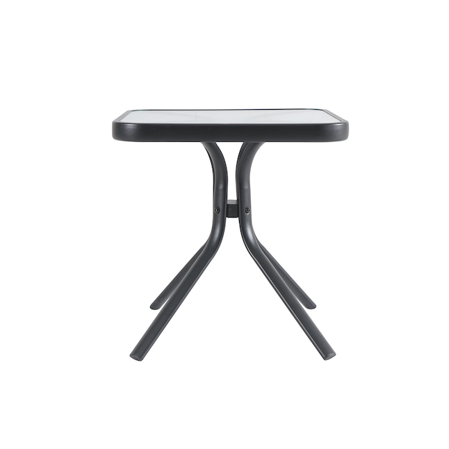 Patio Tables Department At, Square Glass Patio End Table
