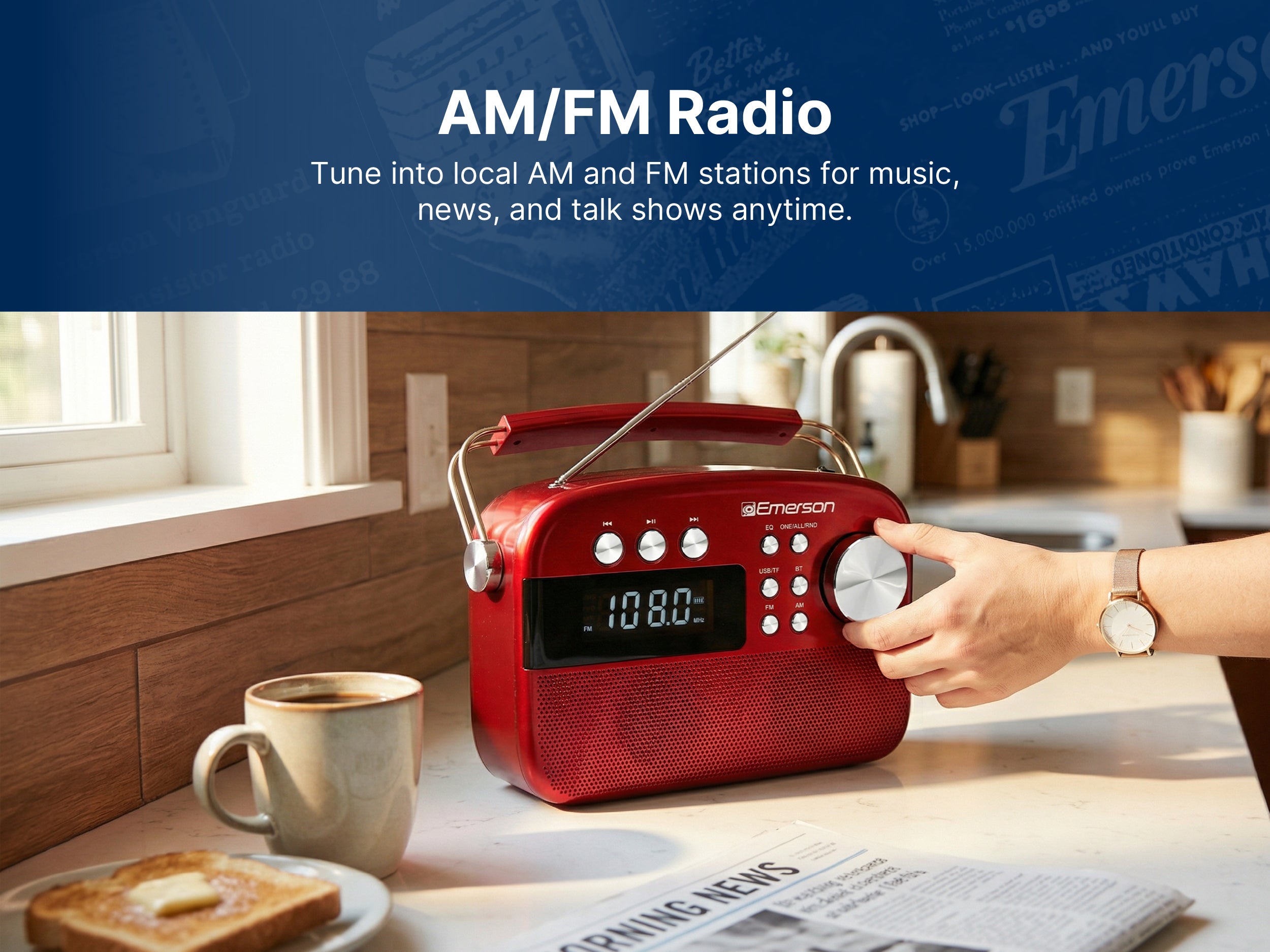 Emerson EAS-3010-WH Boomboxes-Radios - View #5