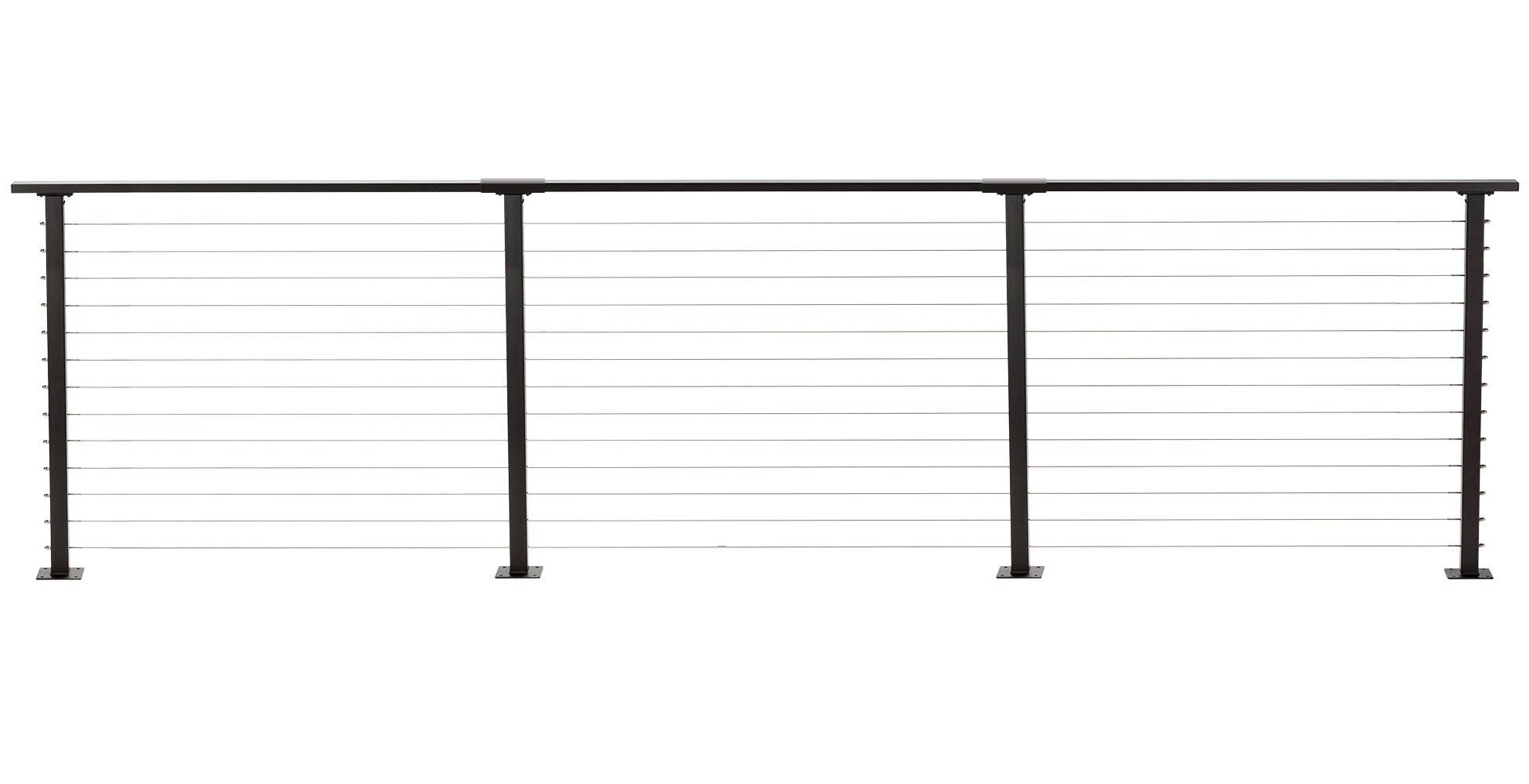 CityPost CP-16-BR-D-42 Deck Mount 16-ft x 42-in Bronze Steel Deck Cable Rail Kit