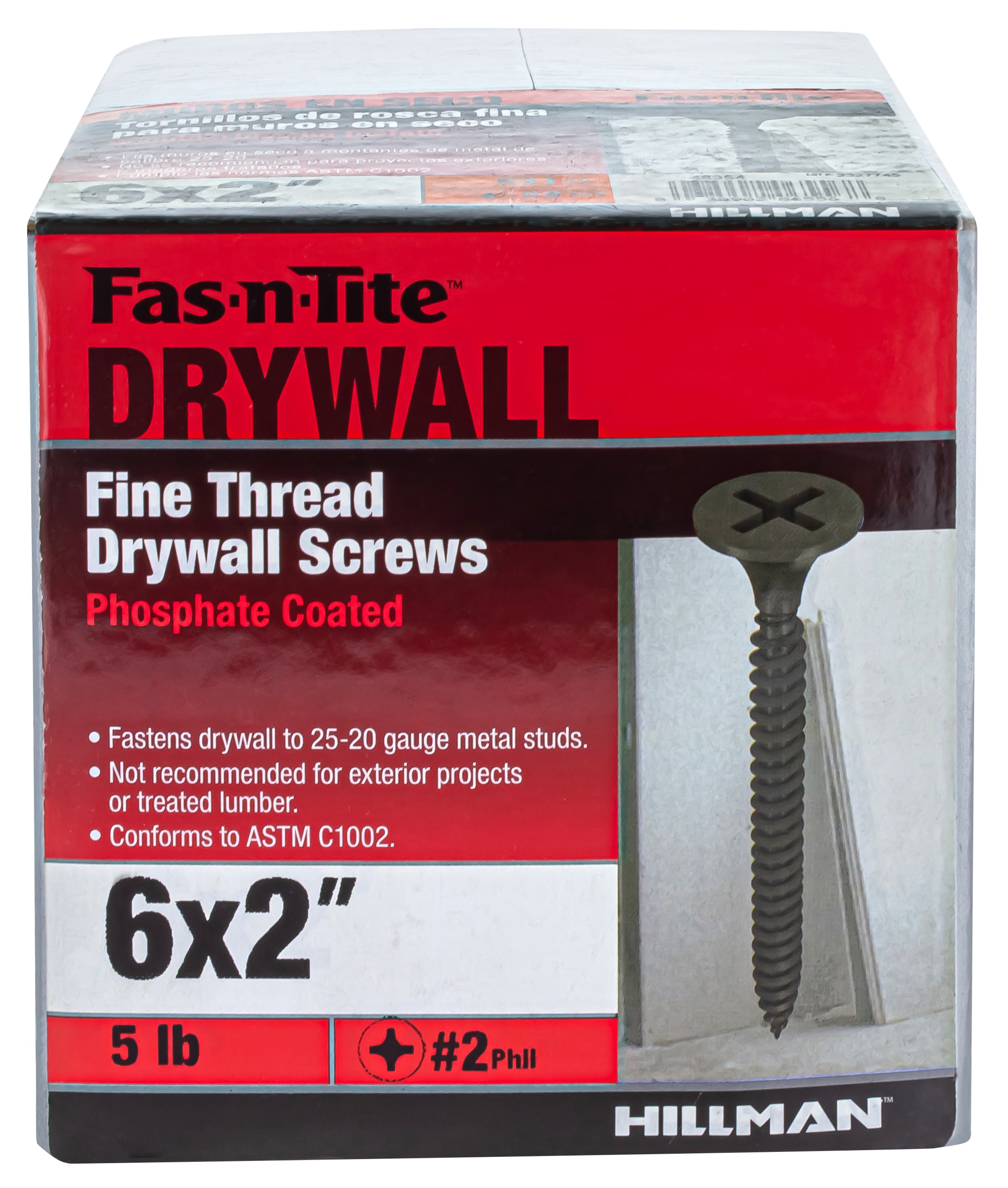 Fas-n-Tite #6 x 2-in Bugle Fine Thread Drywall Screws 5-lb (830-Pack) in  the Drywall Screws department at