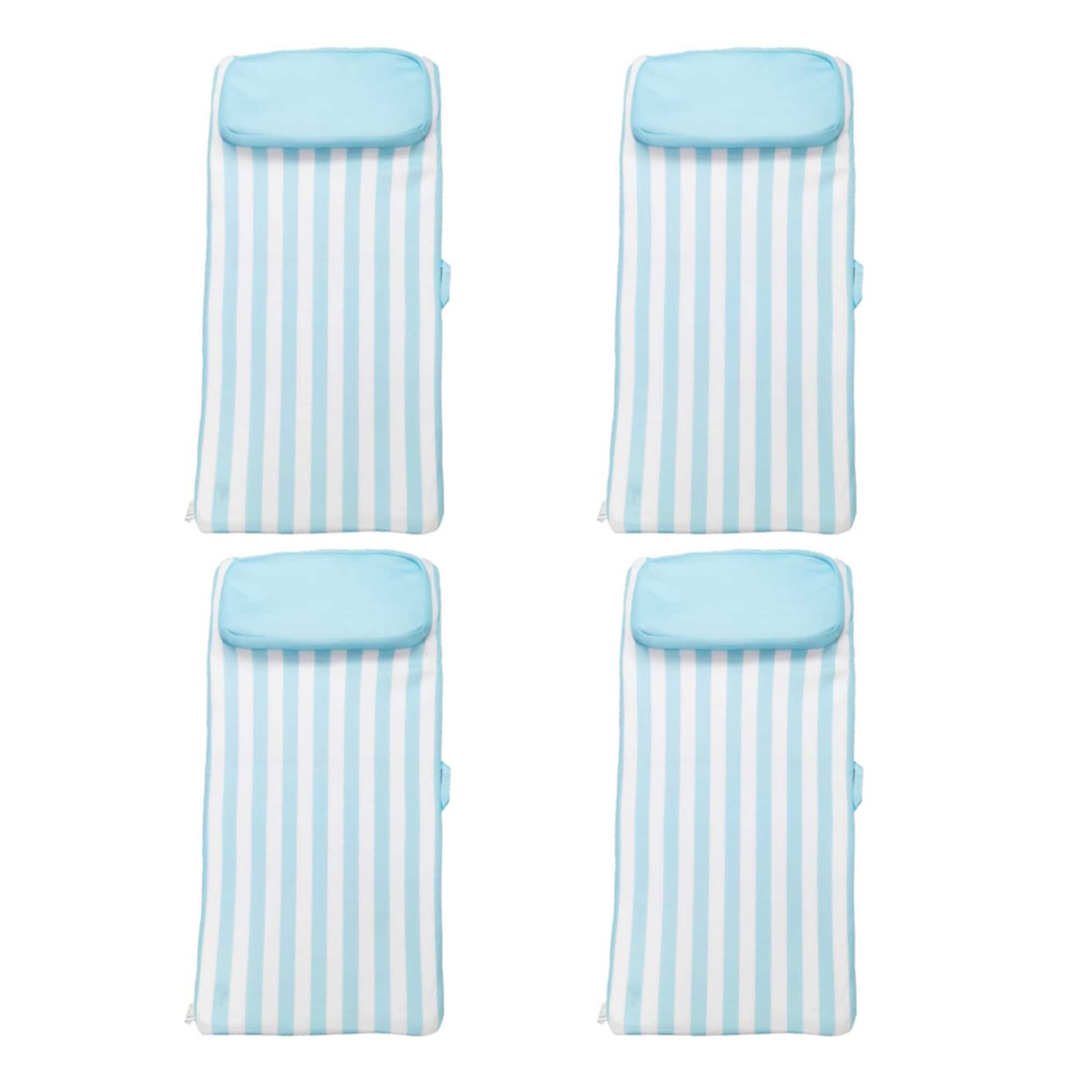 Magic Time International 232863 15-in x 1 -Seat Blue Inflatable lounger 4 -Pack